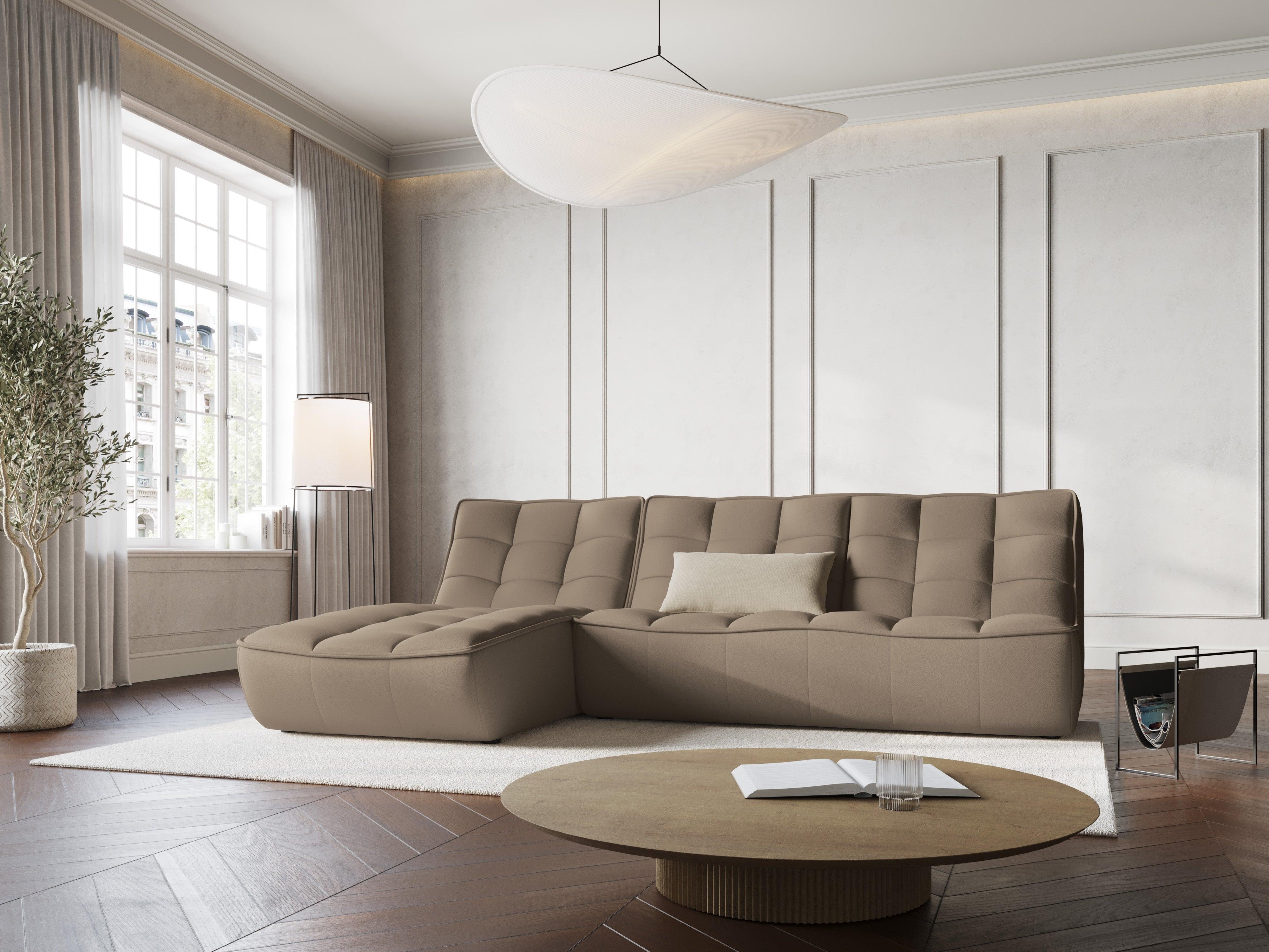 Narożnik skórzany lewostronny MONI cappuccino Maison Heritage Eye on Design