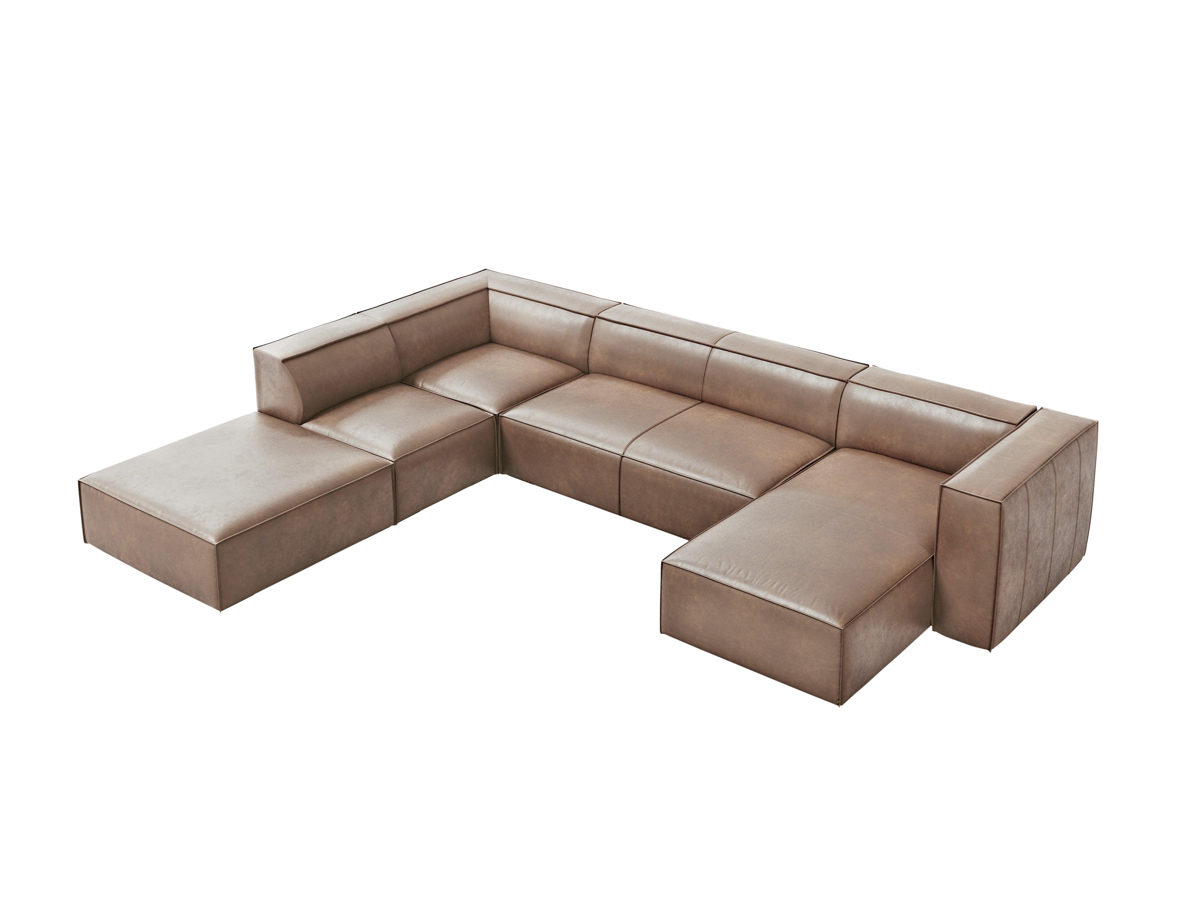 Narożnik skórzany panoramiczny lewostronny MADAME beżowy Windsor & Co Eye on Design