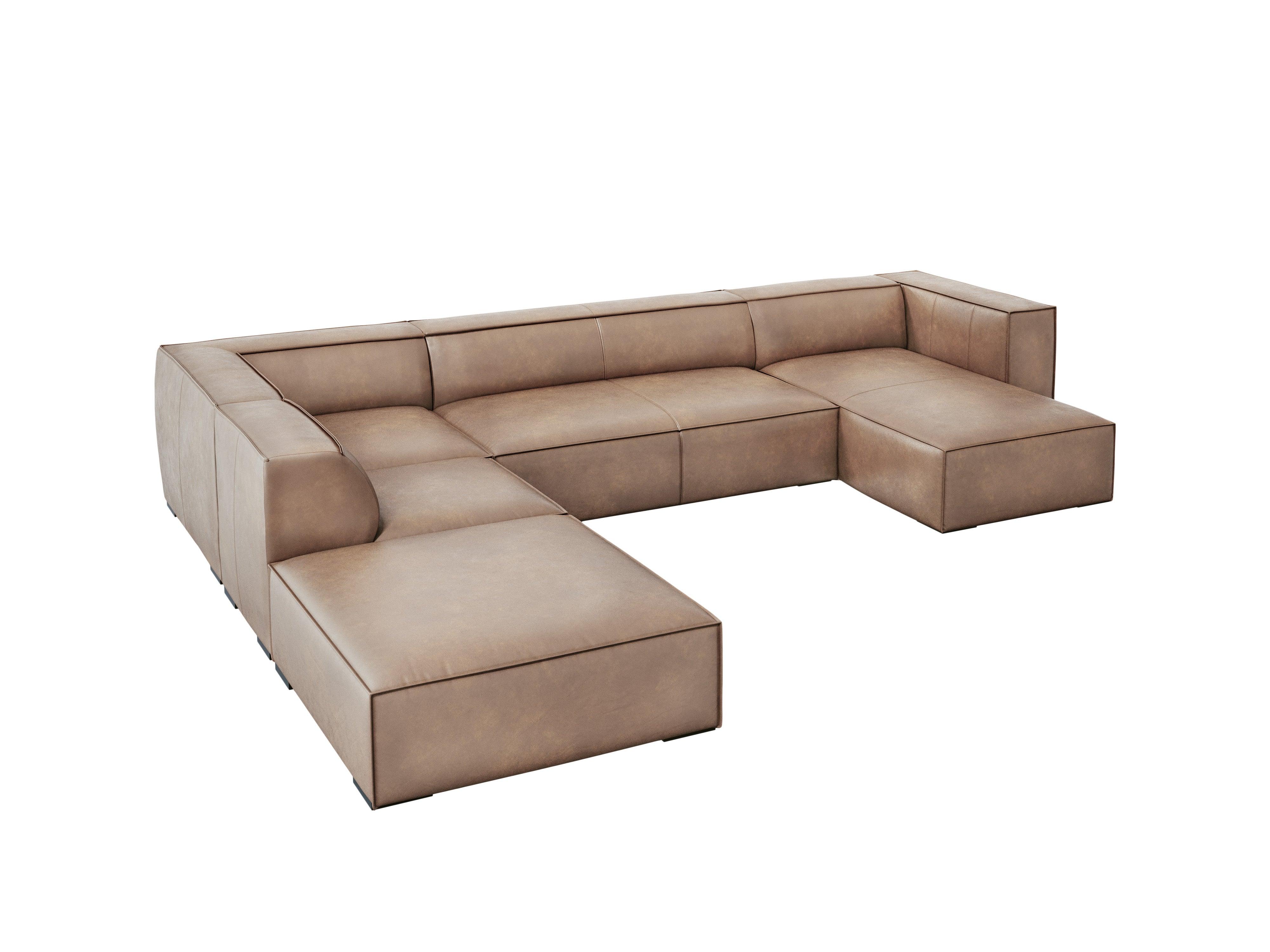 Narożnik skórzany panoramiczny lewostronny MADAME beżowy Windsor & Co Eye on Design