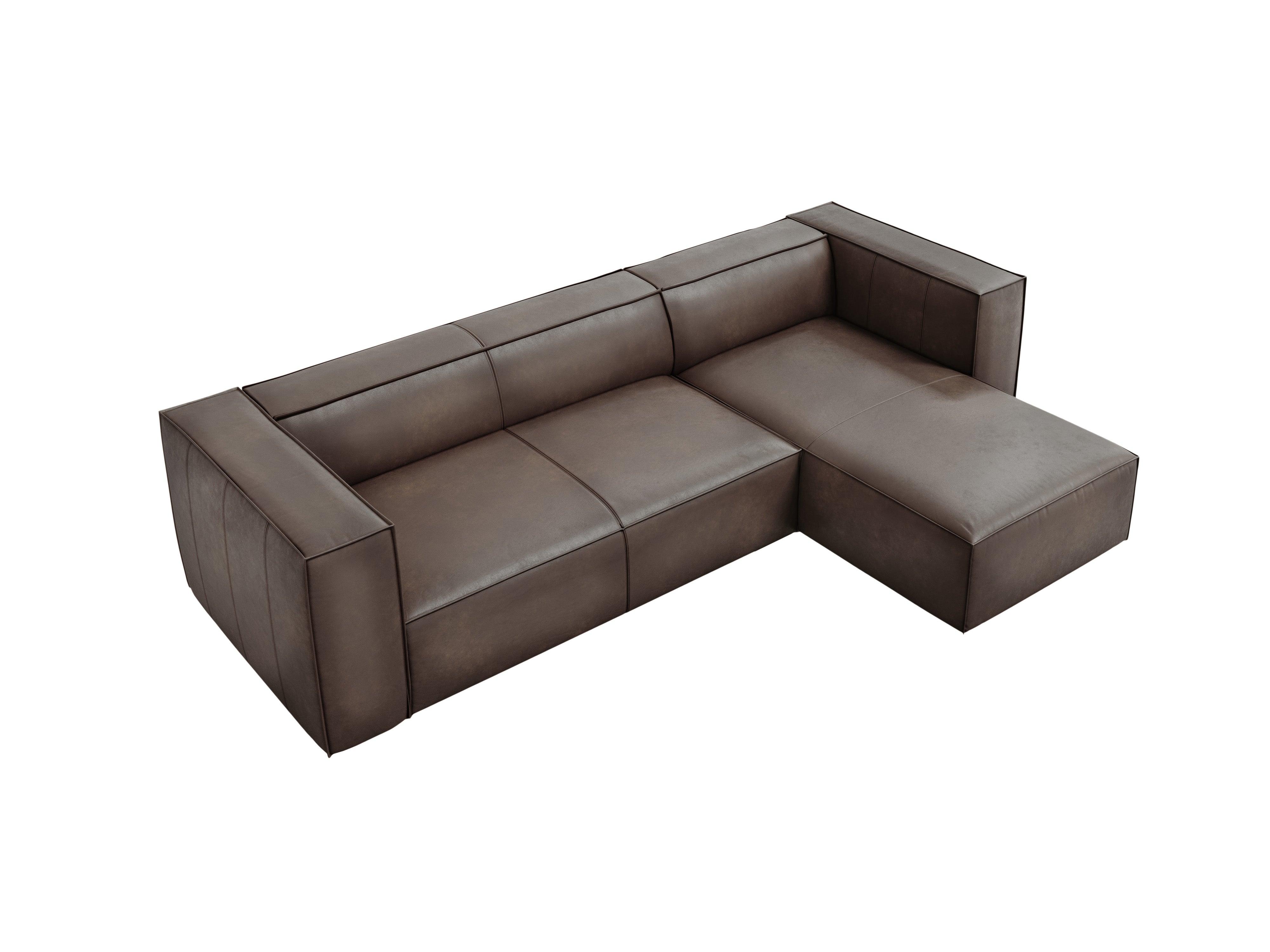 Narożnik skórzany prawostronny MADAME oliwkowy brąz Windsor & Co Eye on Design