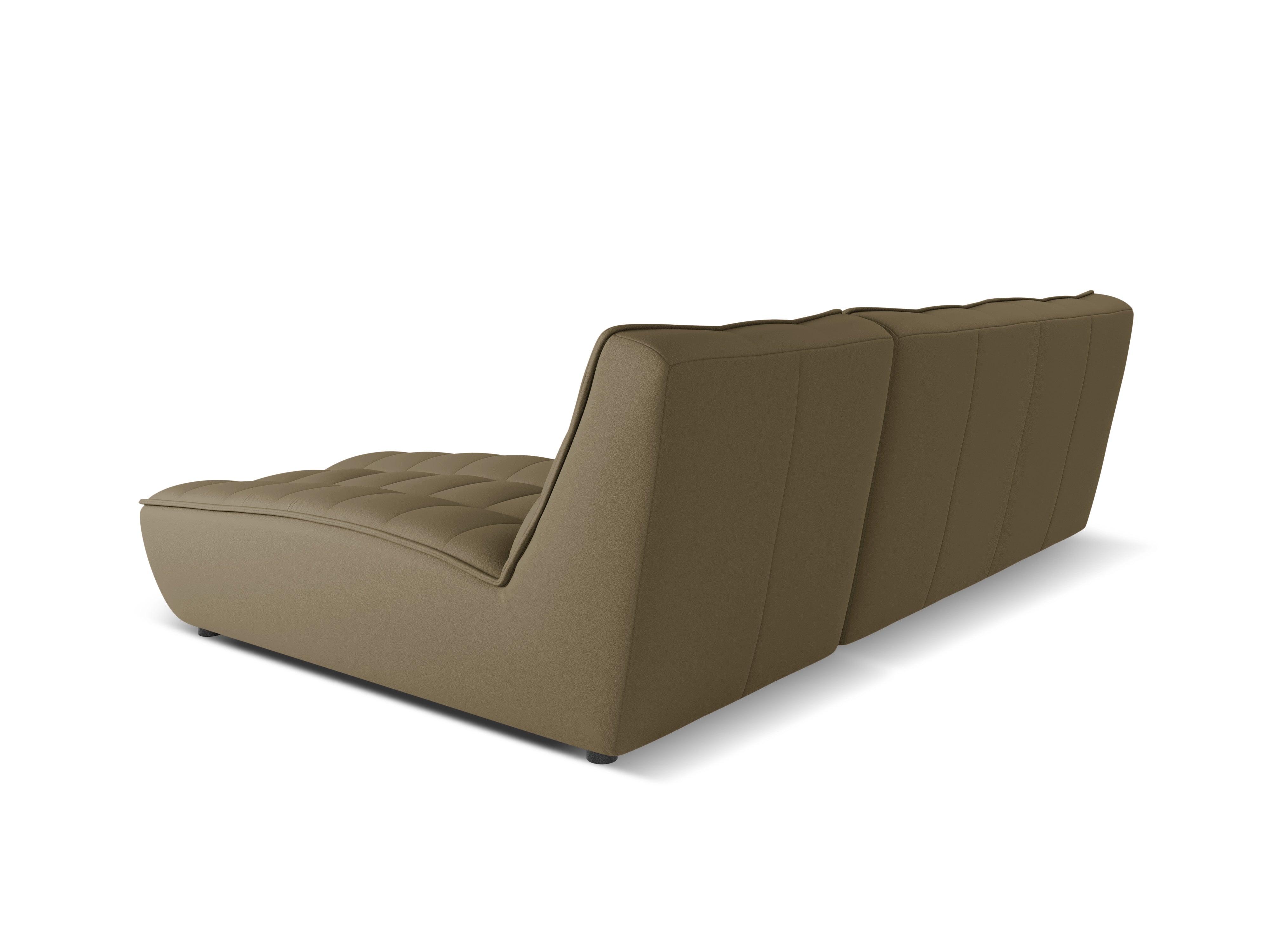 Narożnik skórzany prawostronny MONI oliwkowy Maison Heritage Eye on Design