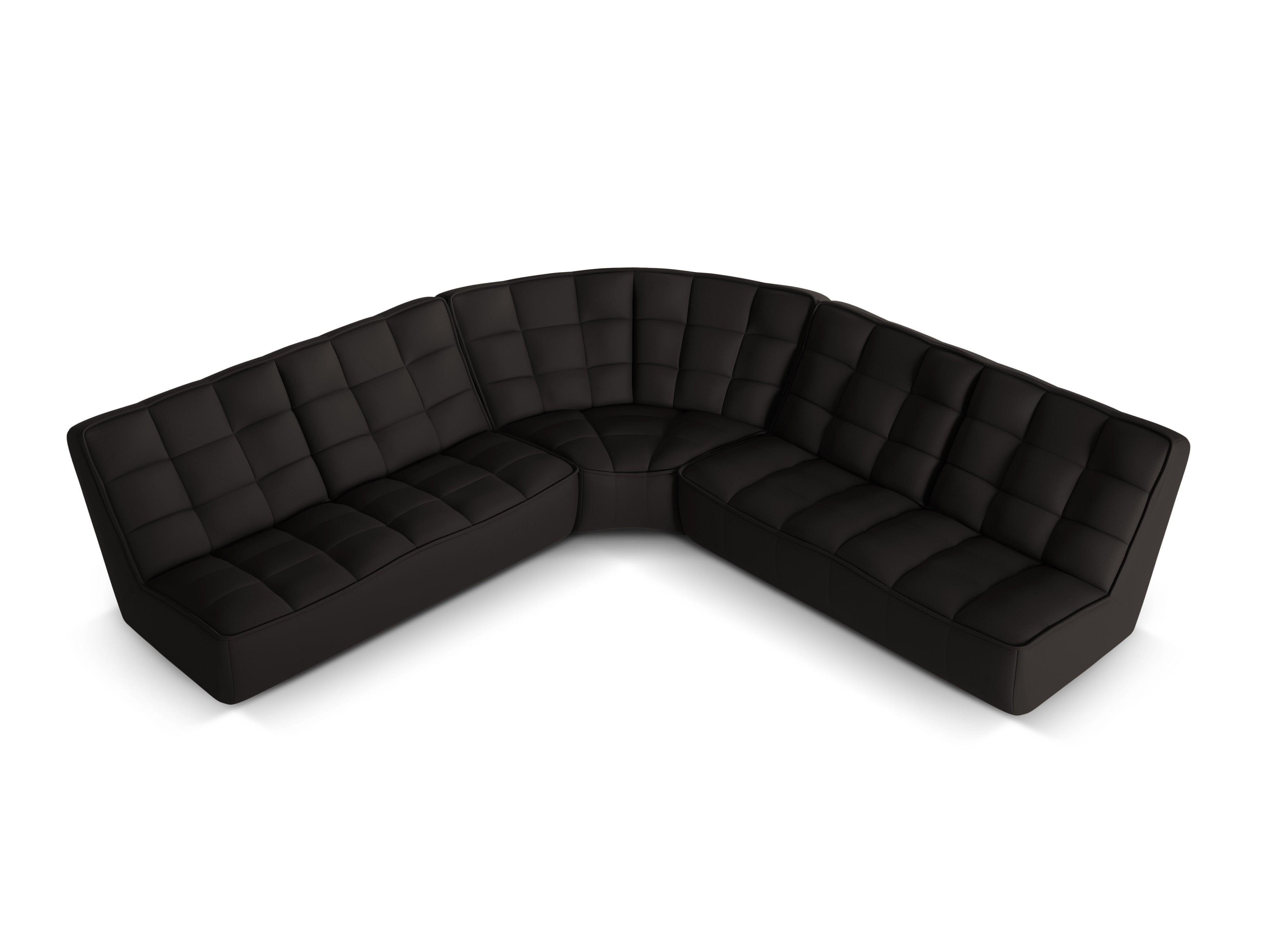 Narożnik skórzany symetryczny MONI czarny Maison Heritage Eye on Design