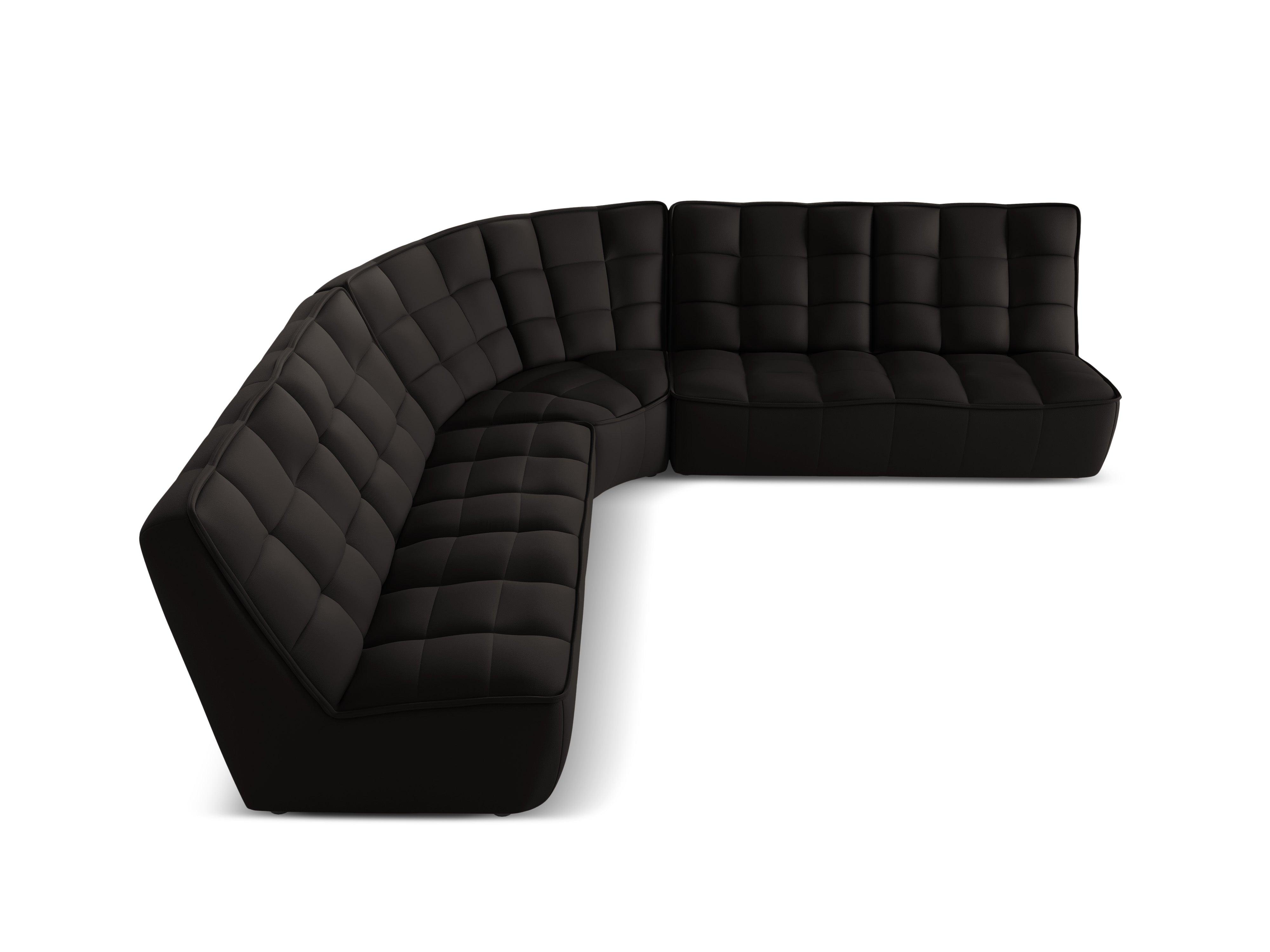 Narożnik skórzany symetryczny MONI czarny Maison Heritage Eye on Design