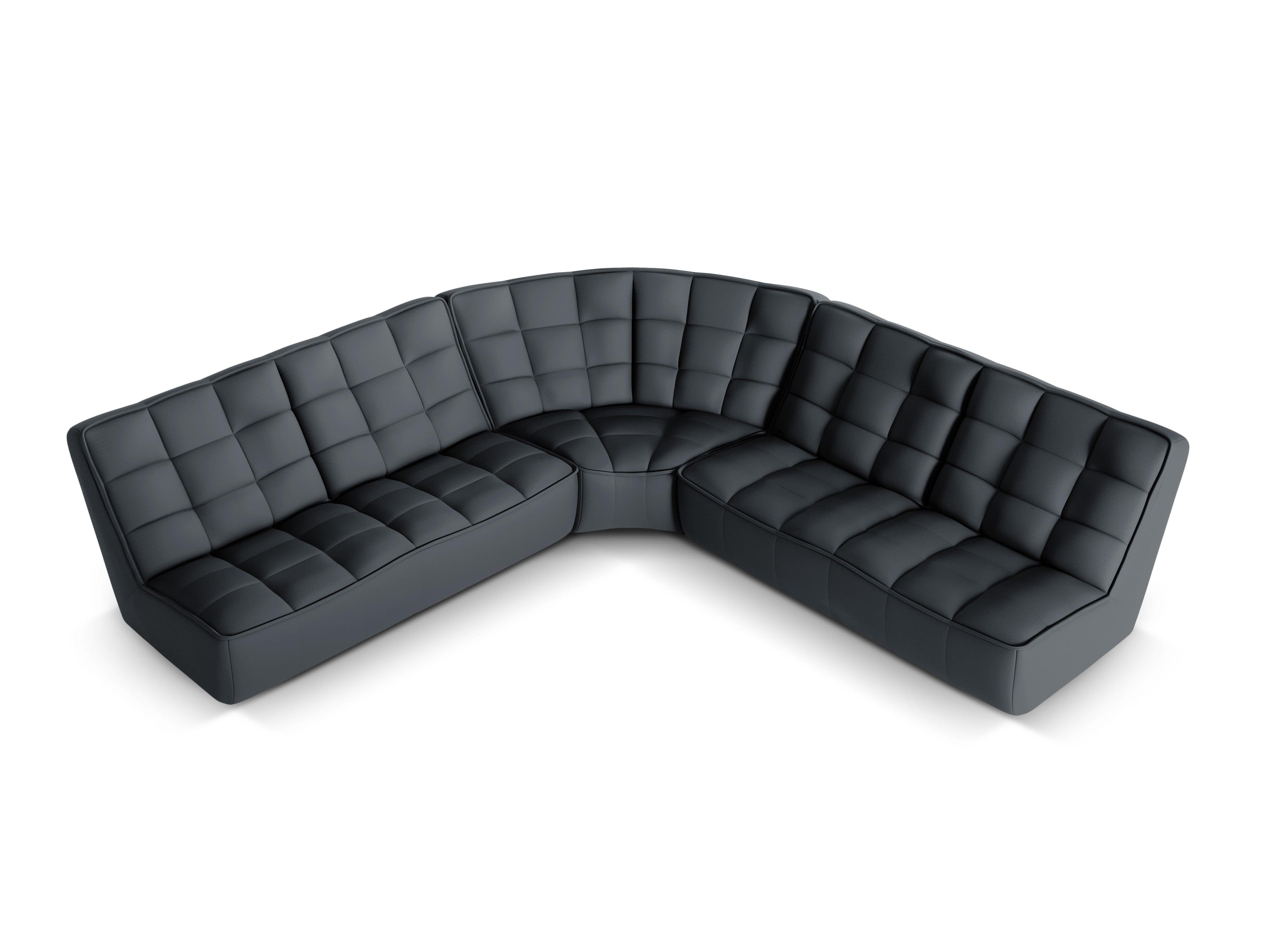 Narożnik skórzany symetryczny MONI grafitowy Maison Heritage Eye on Design