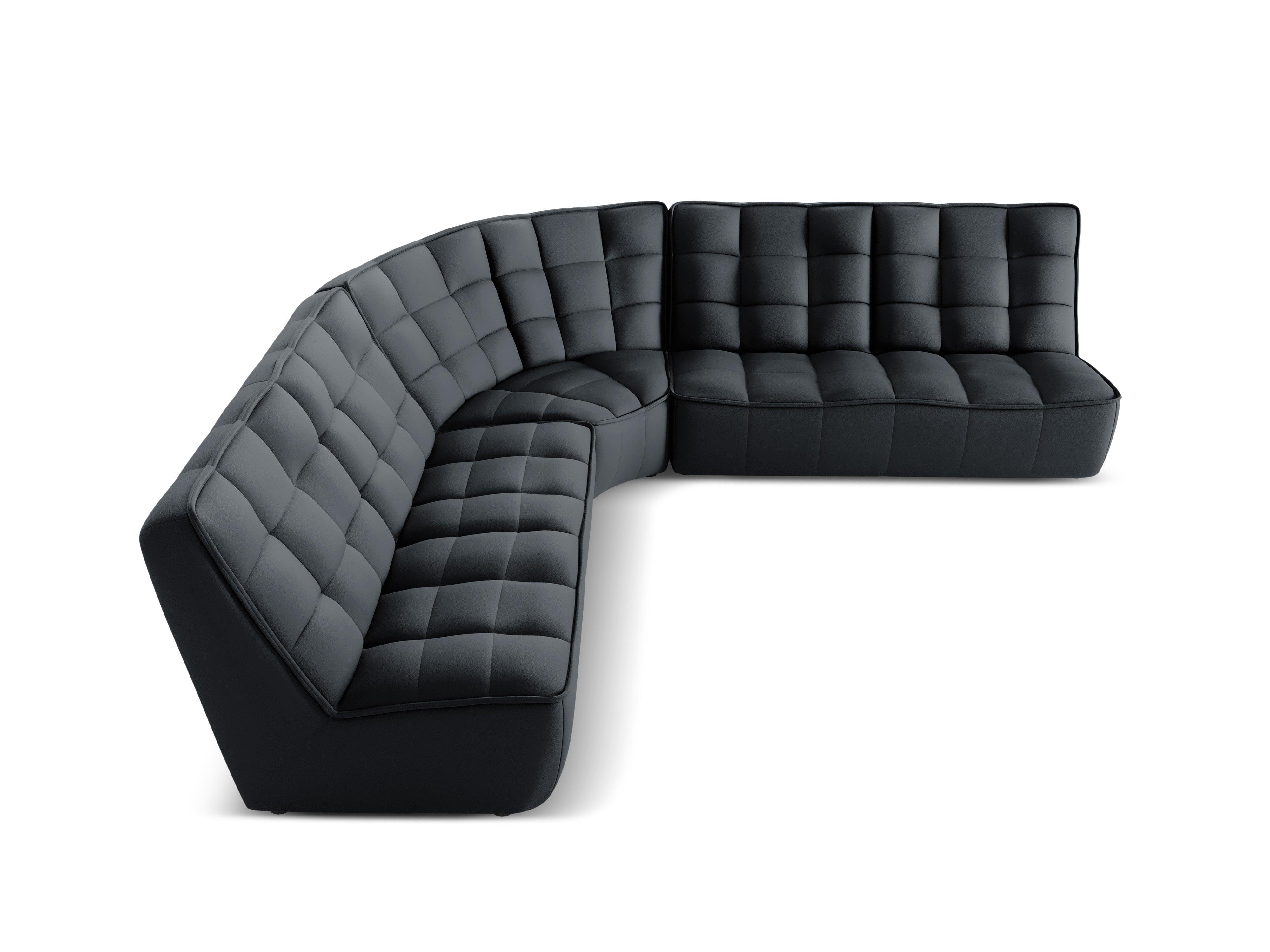 Narożnik skórzany symetryczny MONI grafitowy Maison Heritage Eye on Design