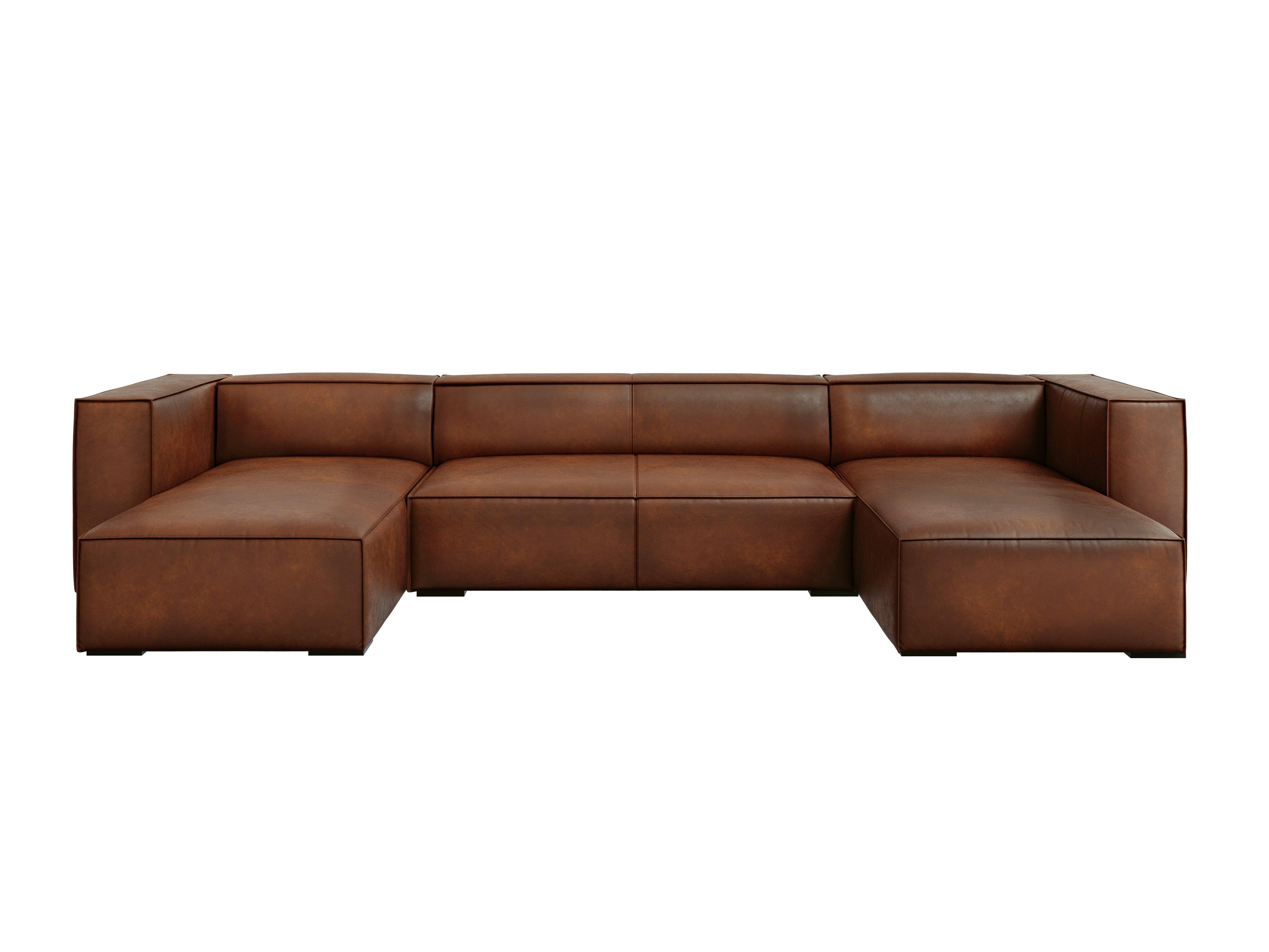 Narożnik skórzany w kształałcie litery U MADAME brązowy Windsor & Co Eye on Design