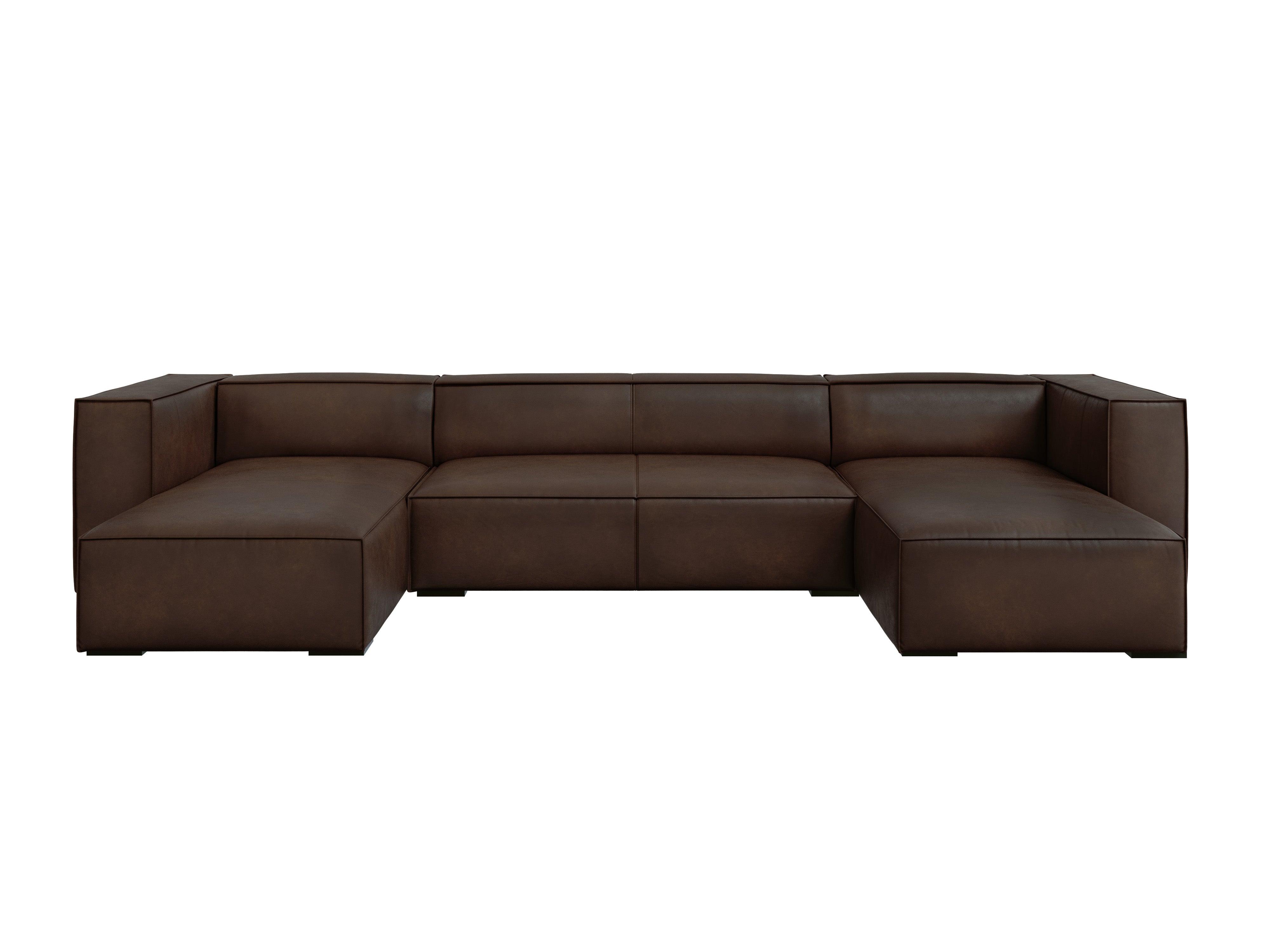 Narożnik skórzany w kształałcie litery U MADAME czekoladowy brąz Windsor & Co Eye on Design