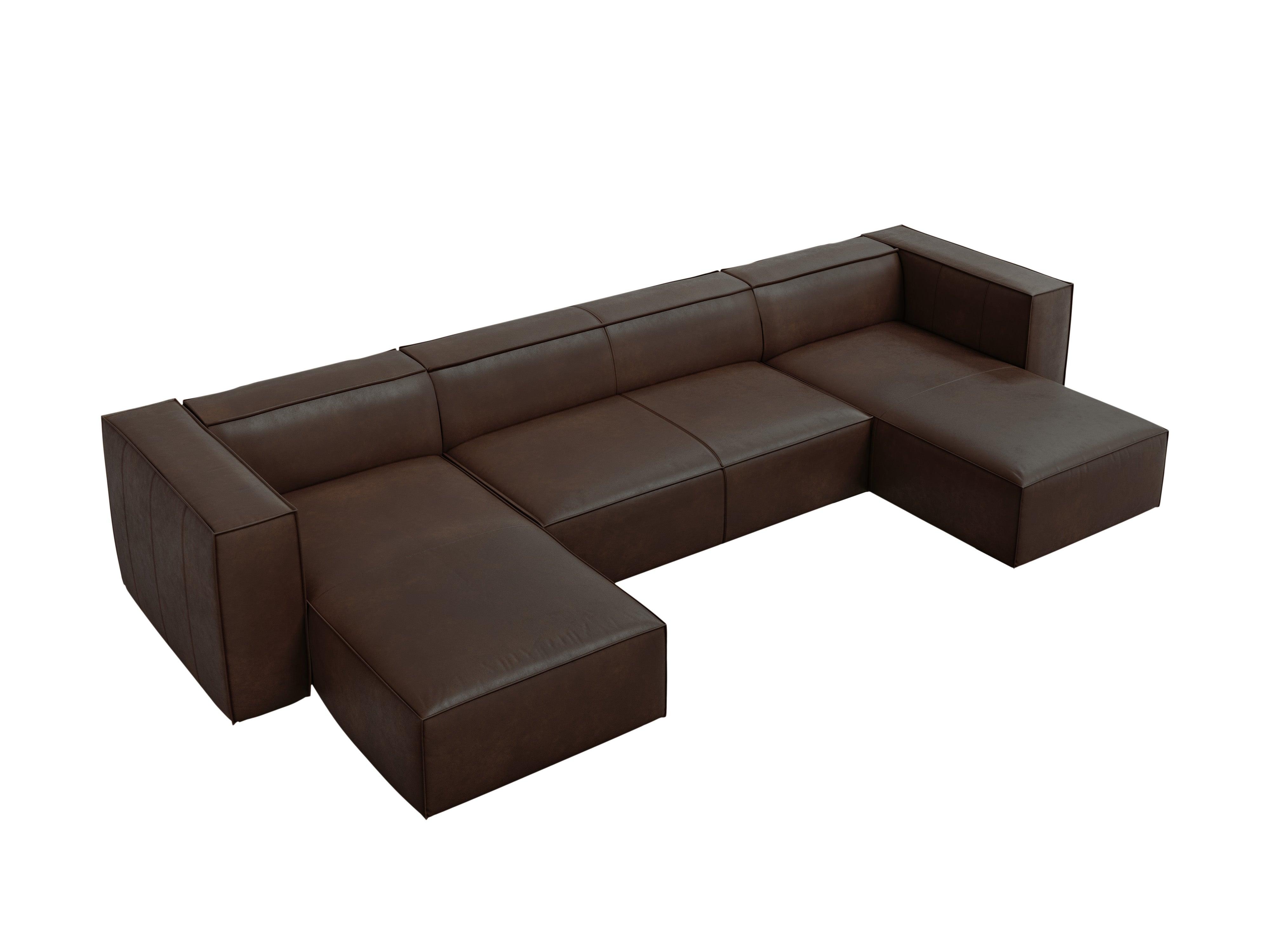 Narożnik skórzany w kształałcie litery U MADAME czekoladowy brąz Windsor & Co Eye on Design