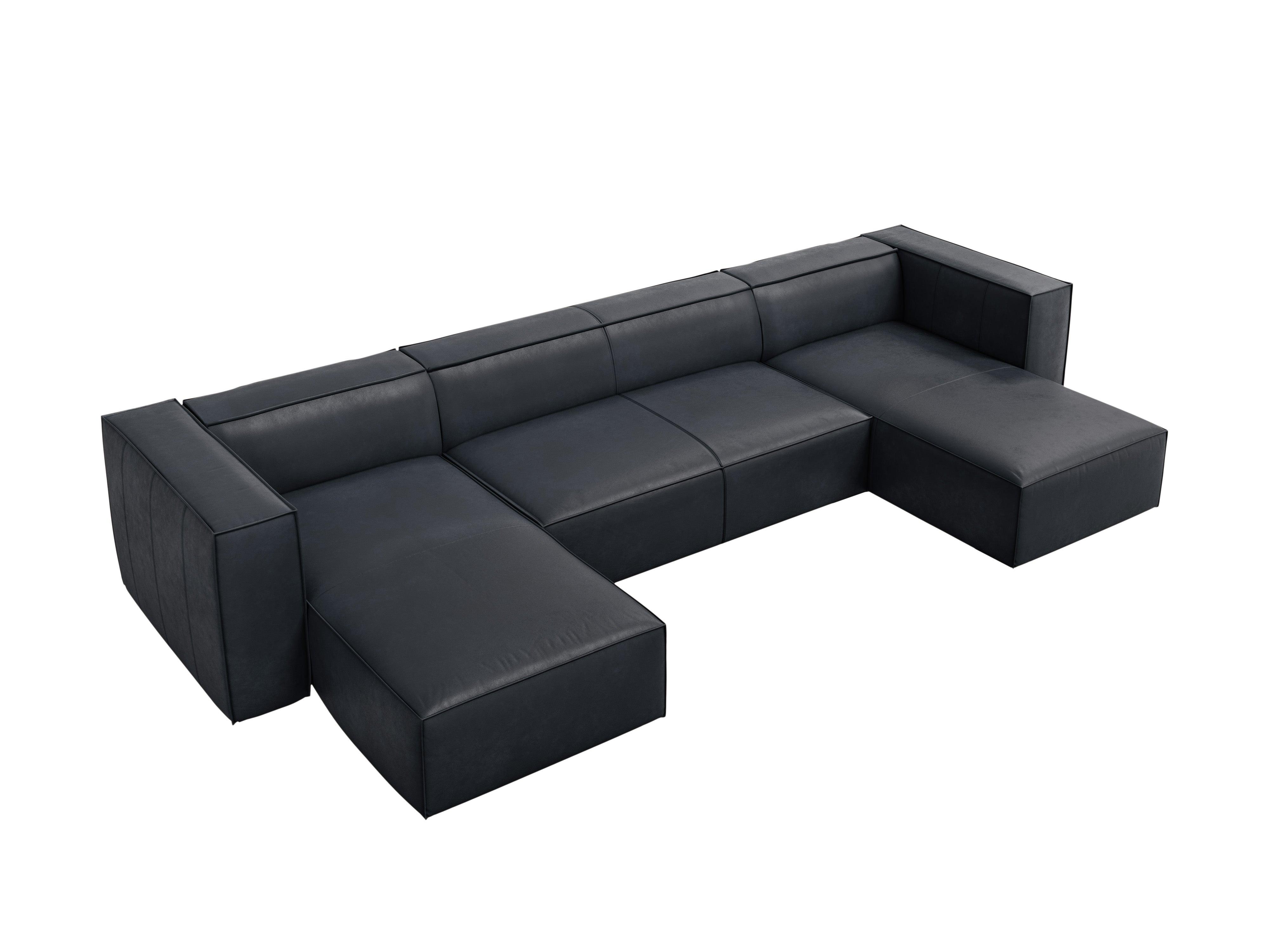 Narożnik skórzany w kształałcie litery U MADAME grafitowy Windsor & Co Eye on Design