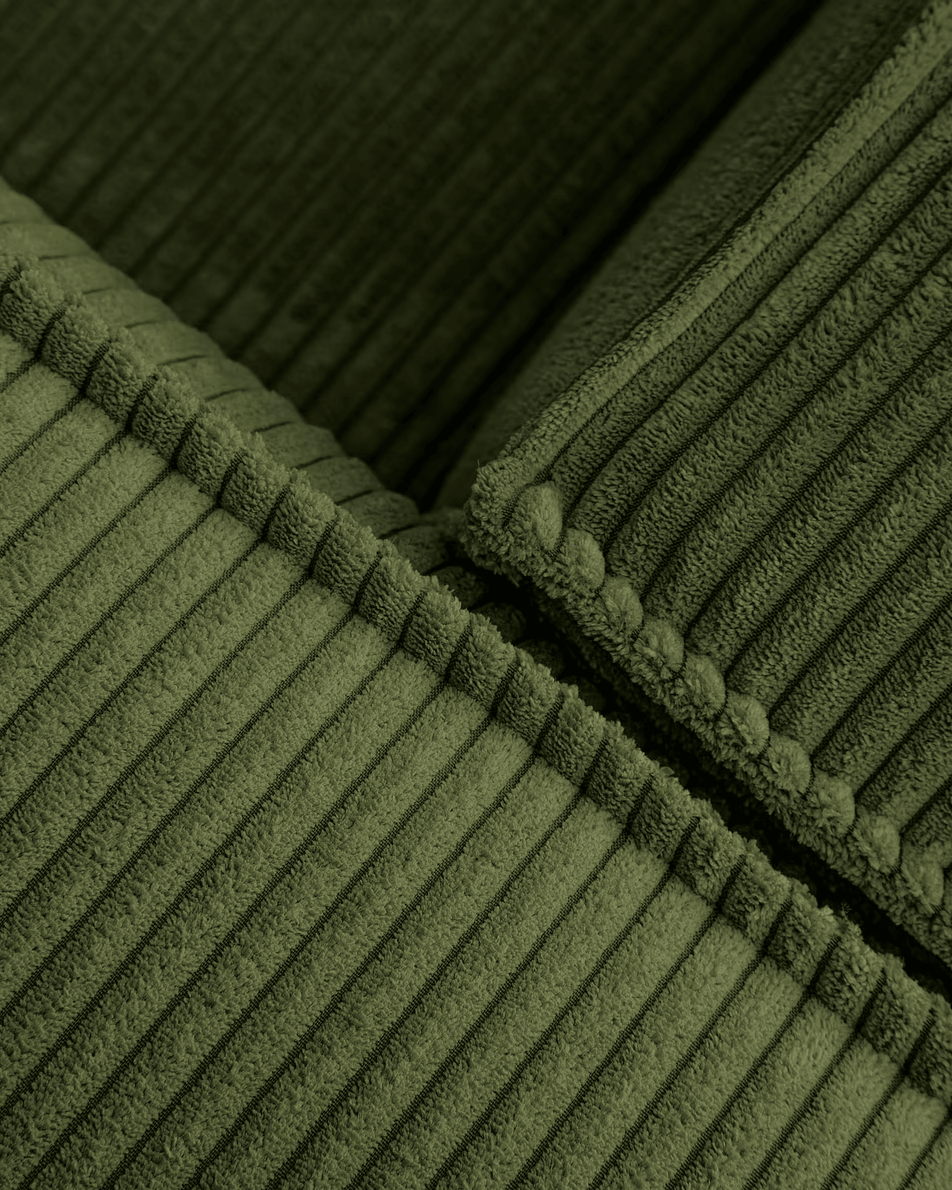 Narożnik symetryczny 4-osobowy BLOK zielony sztruks La Forma Eye on Design