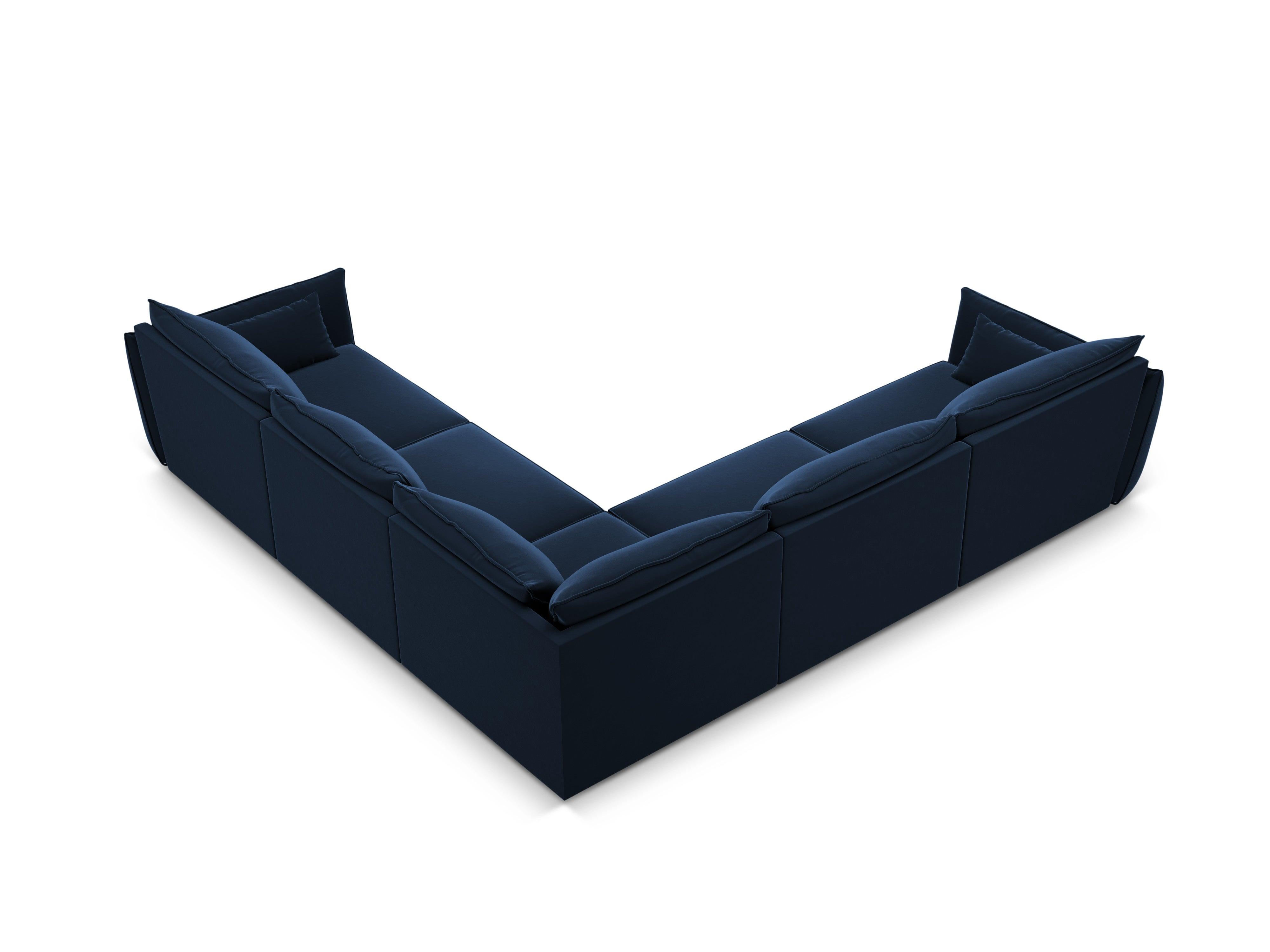 Narożnik symetryczny aksamitny VANDA granatowy Mazzini Sofas Eye on Design