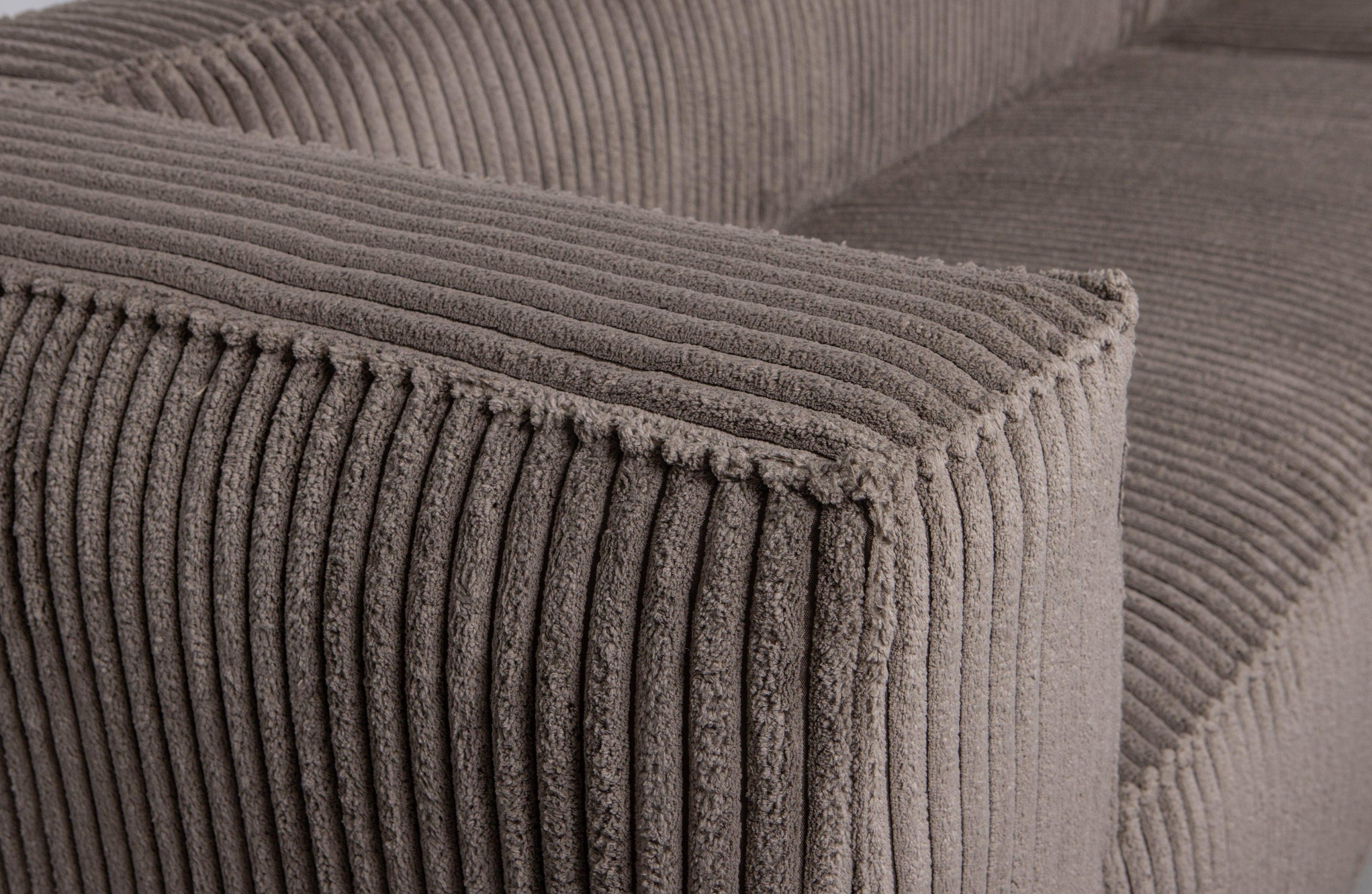 Narożnik sztruksowy prawostronny BEAN RIB brązowy Woood Exclusive Eye on Design