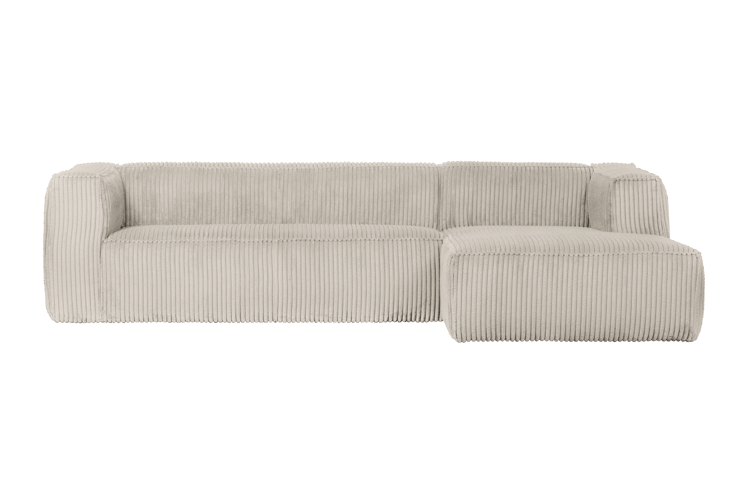 Narożnik sztruksowy prawostronny BEAN RIB jasnobeżowy Woood Exclusive Eye on Design