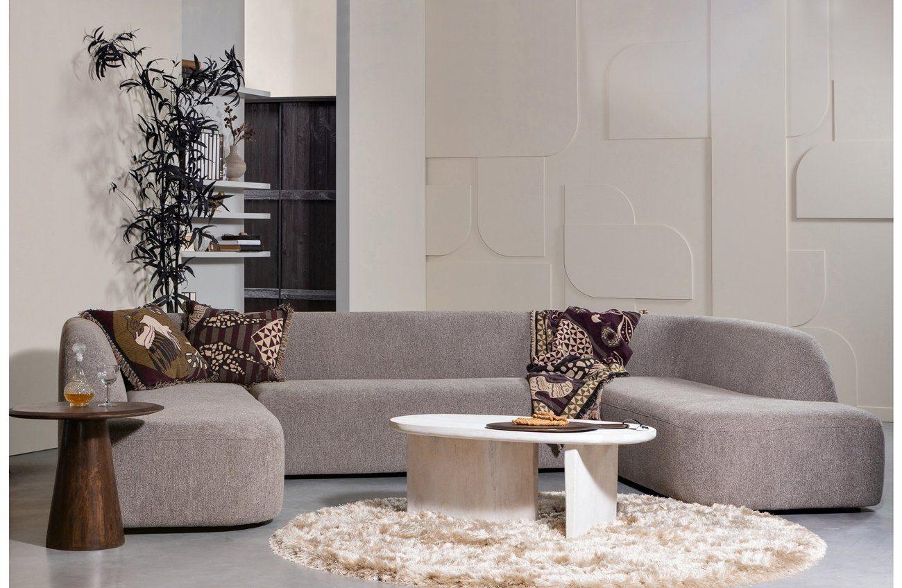 Narożnik w kształcie U aksamitna SLOPING brązowy Be Pure Eye on Design