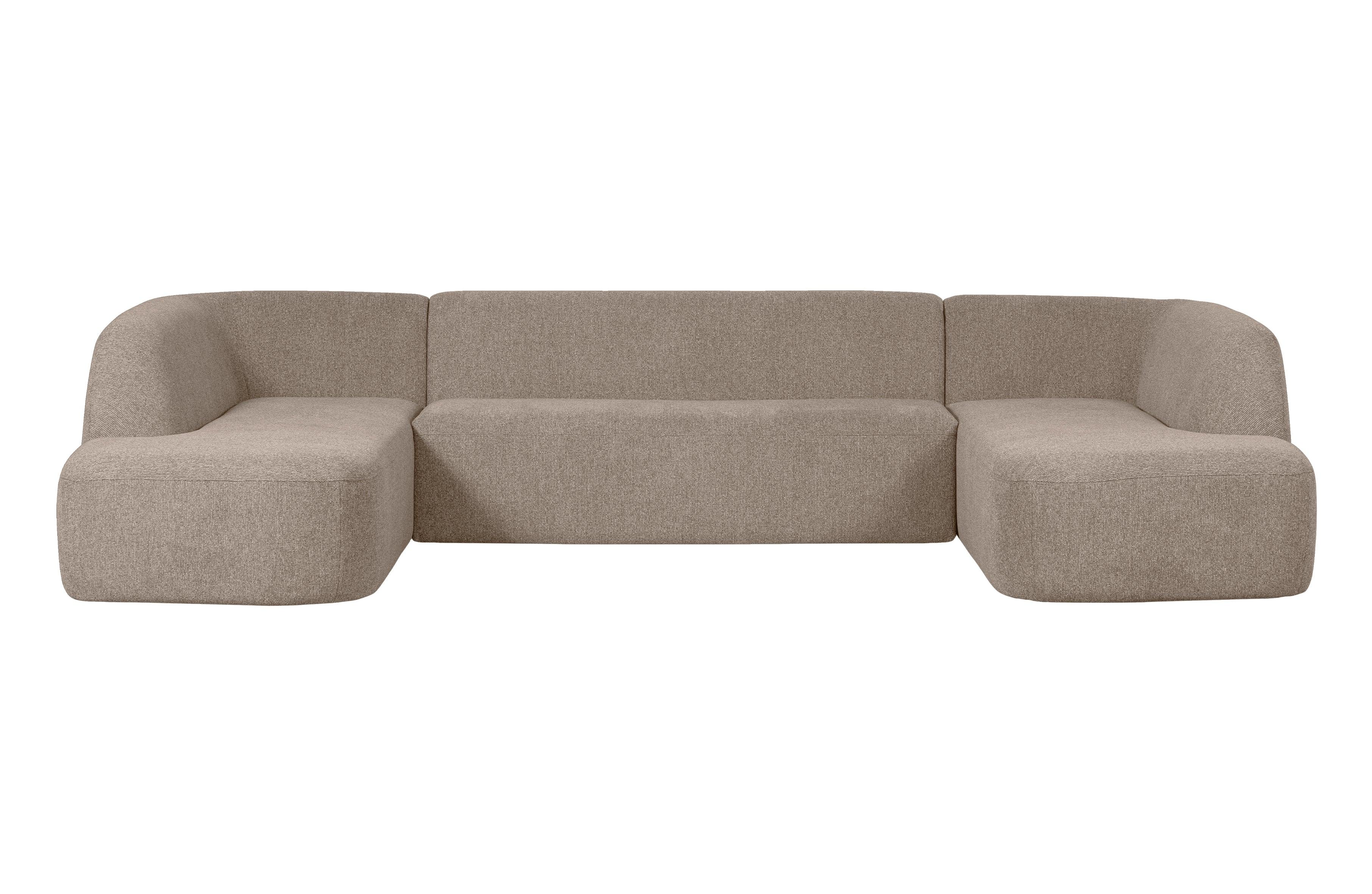 Narożnik w kształcie U SLOPING melanż beżowy Be Pure Eye on Design
