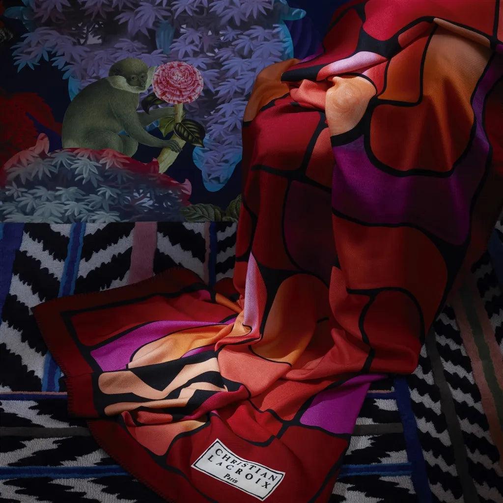 Narzuta LACROIX GRAPHE MAGENTA wełna z merynosów Christian Lacroix Eye on Design