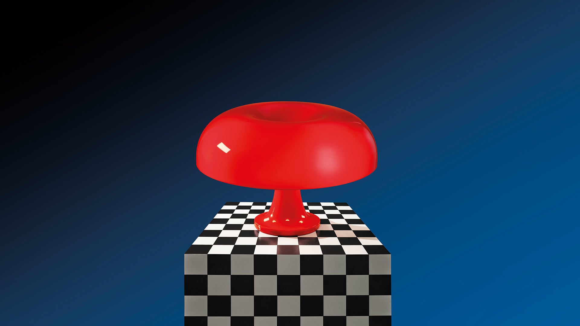 Stolní lampa NESSINO červená