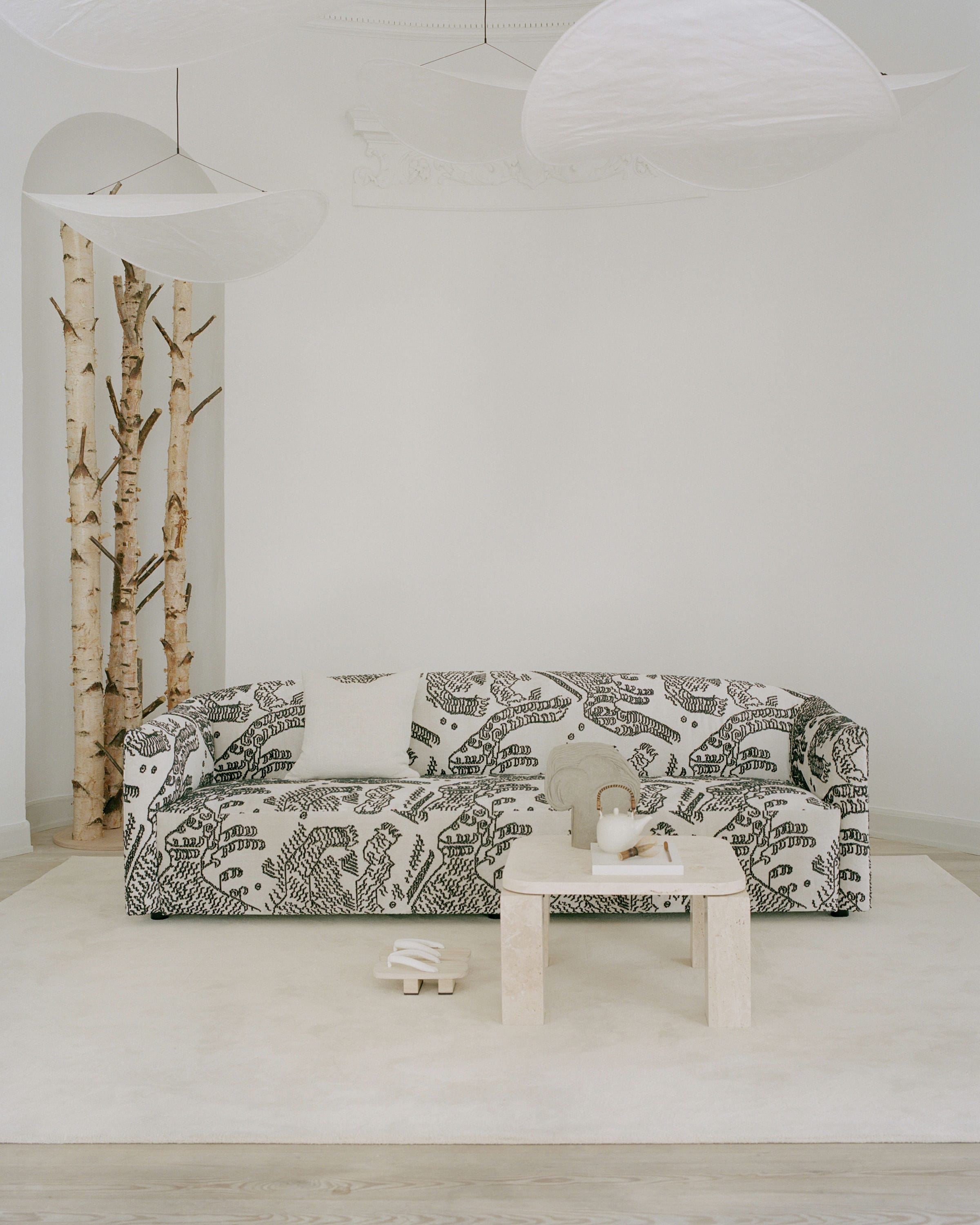 3-person sofa, upholstered shore