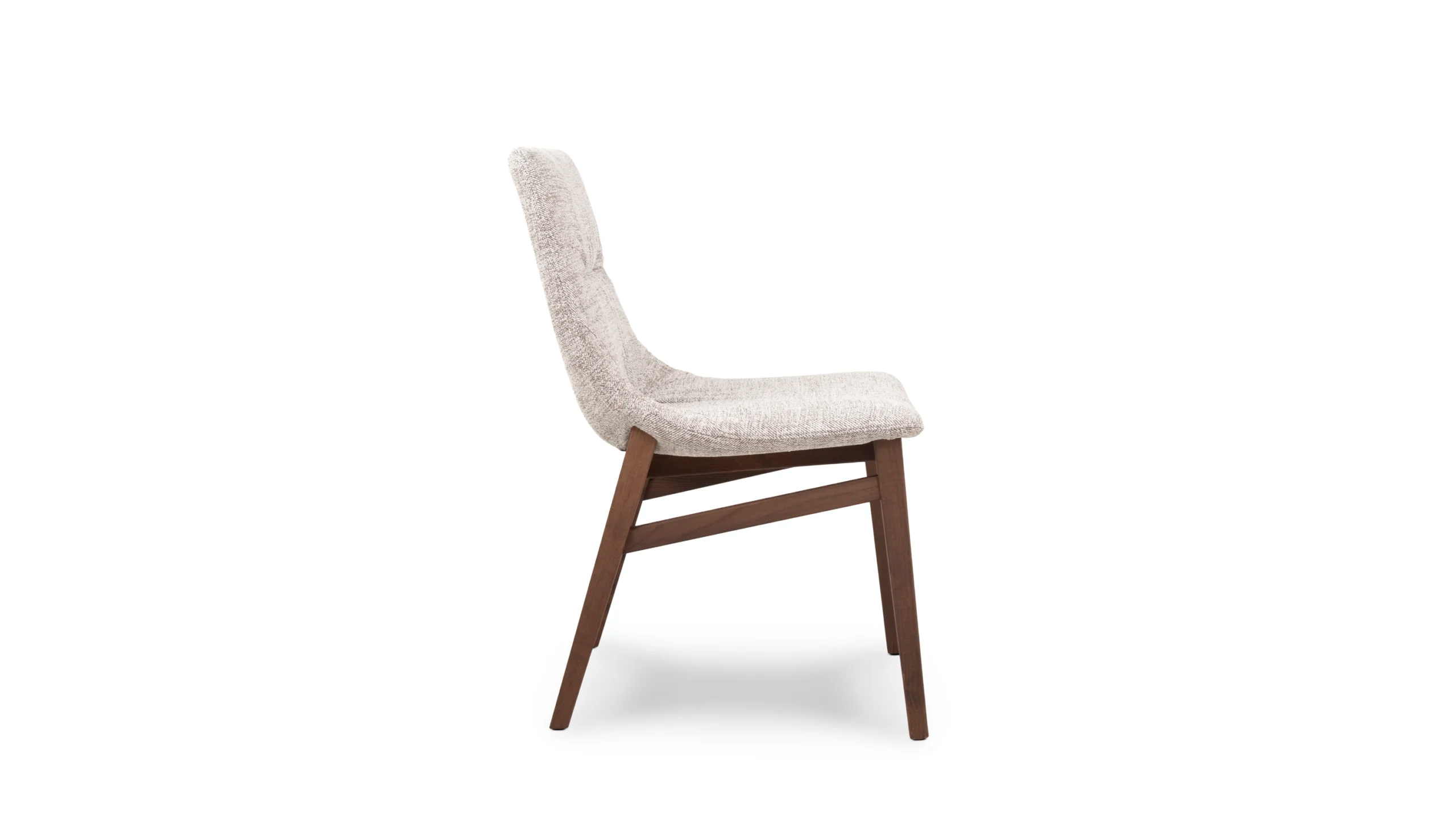 WAVE upholstered chair with wooden base