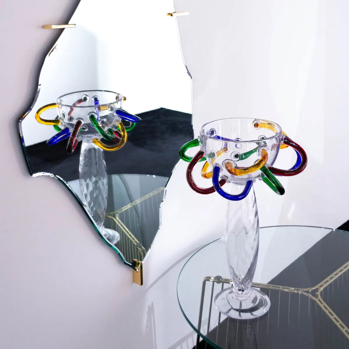 Mísa OLGA barevné sklo foukané