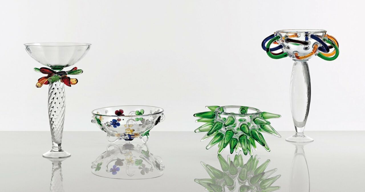 Mísa OLGA barevné sklo foukané