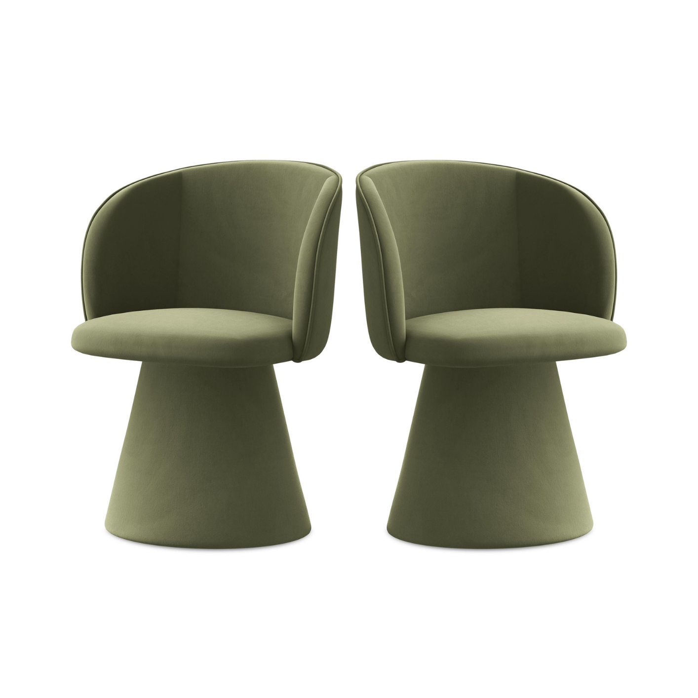 Velvet Chair MAIA Olive Green