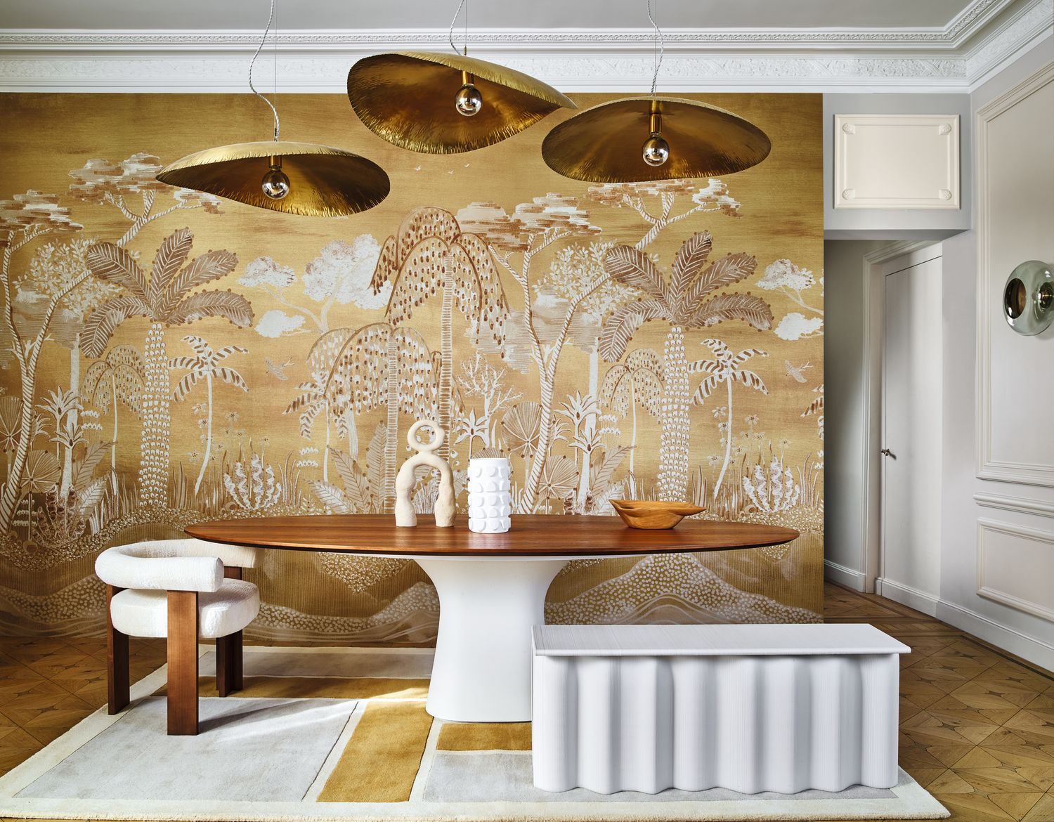 Mural with a tropical landscape NOSARA brown