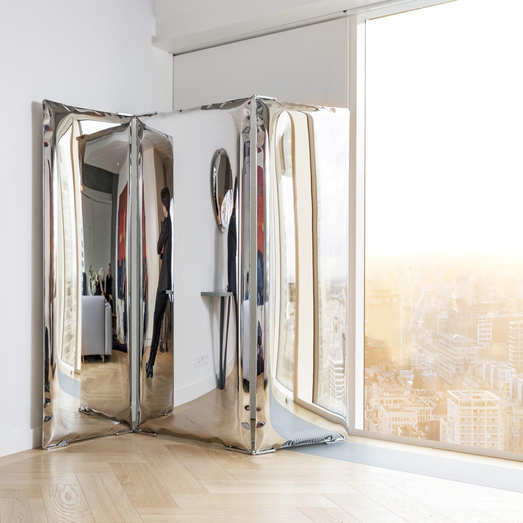 Parawan SONAR MIRROR inox – Zieta Studio
