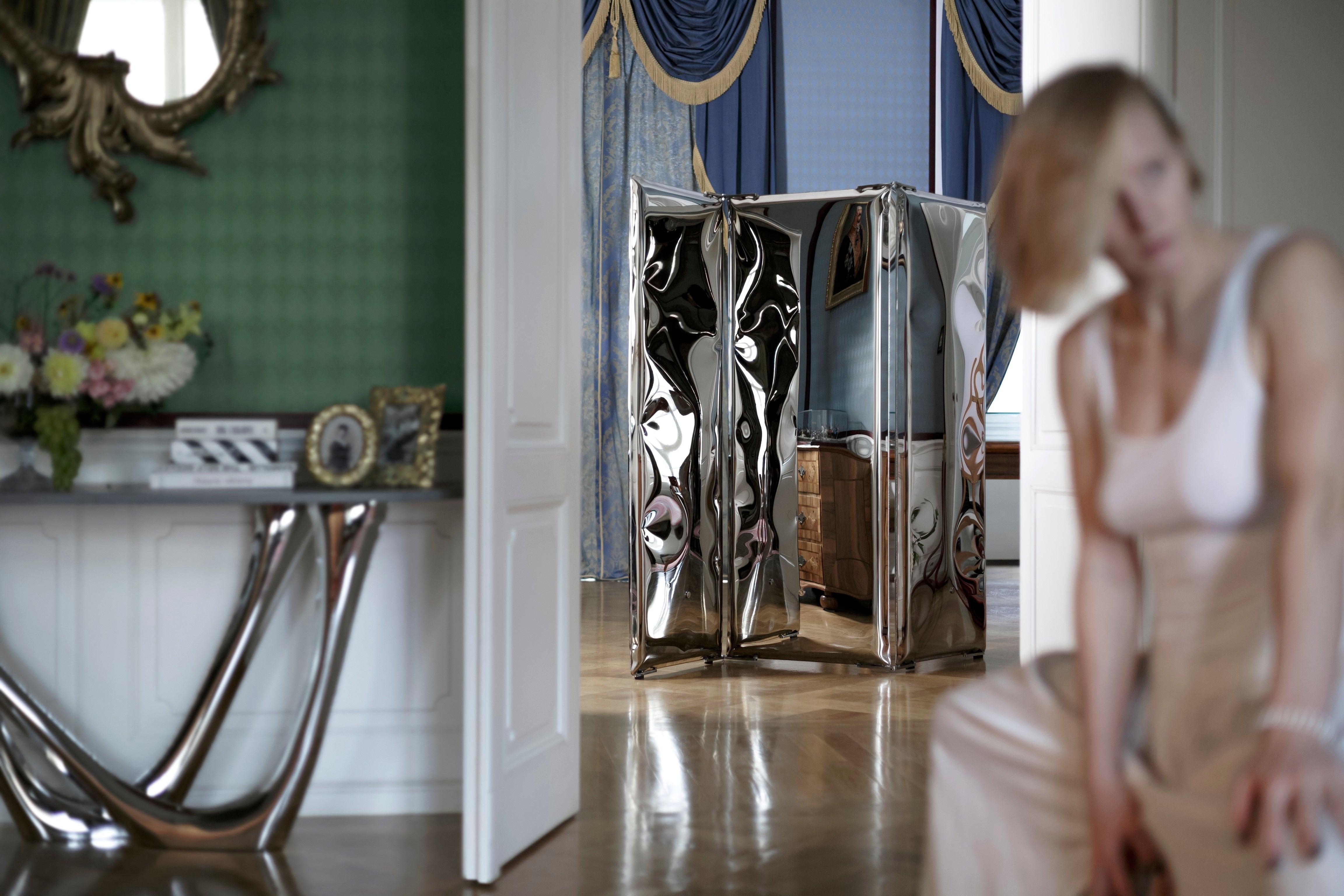 Parawan SONAR MIRROR inox – Zieta Studio