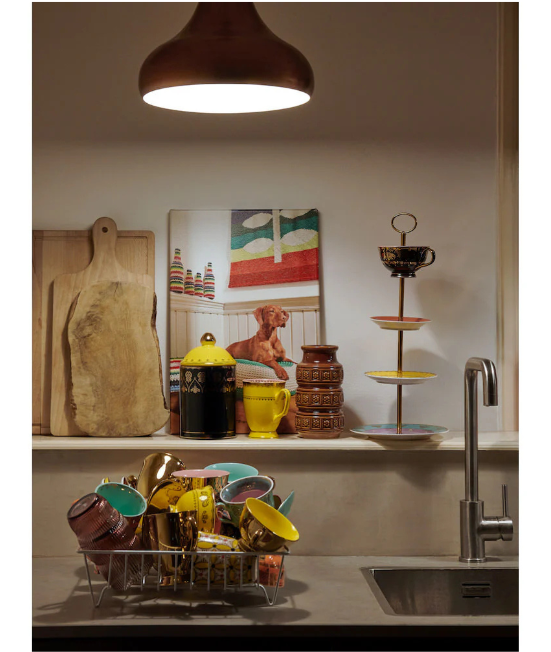 Patera DĚDEČEK SADA NA VYSOKÝ ČAJ barevná porcelán