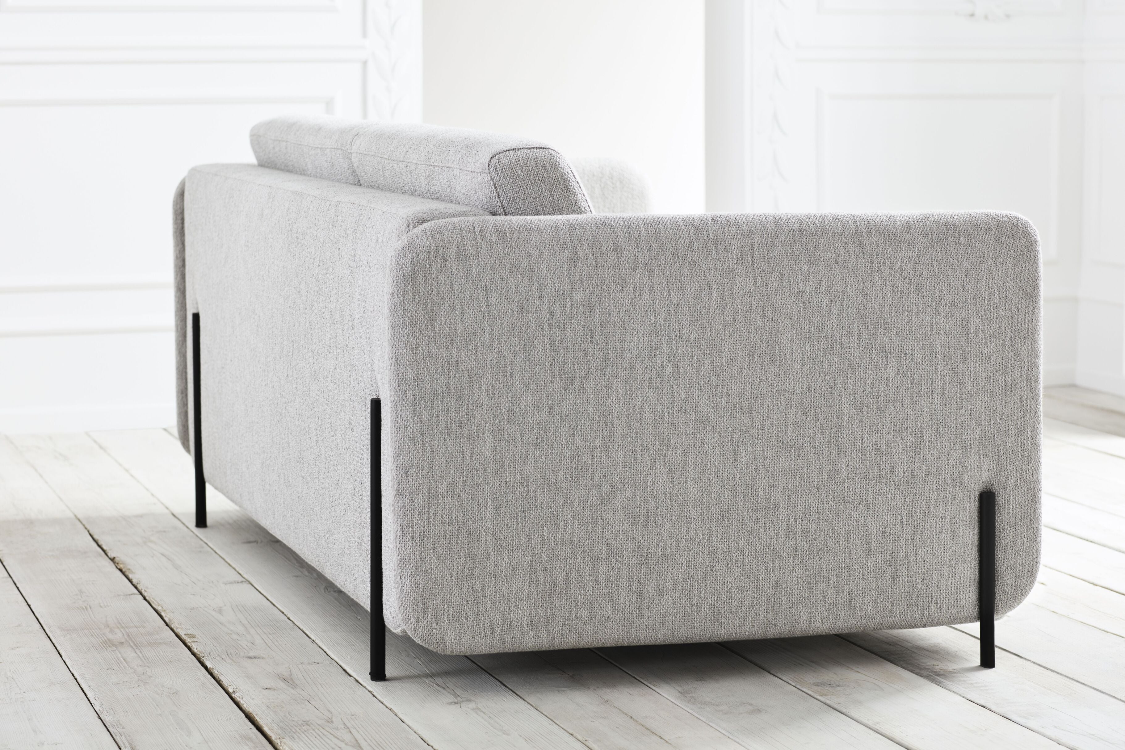 Sofa rozkládací 3-osobová PIRA černá ocelová základna