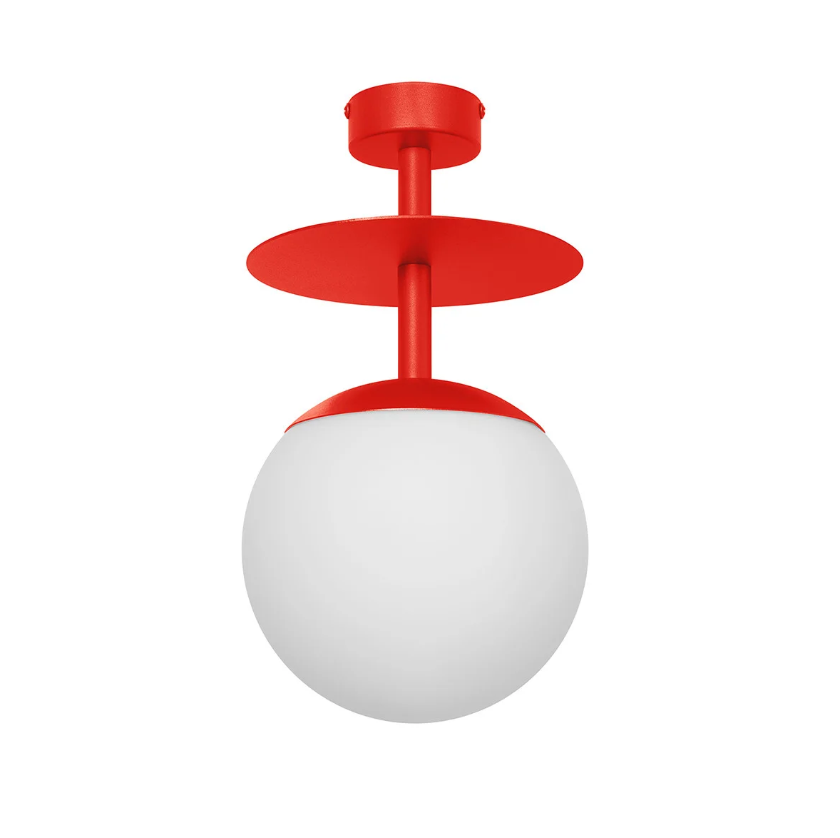 Stropní lampa PLAAT červená