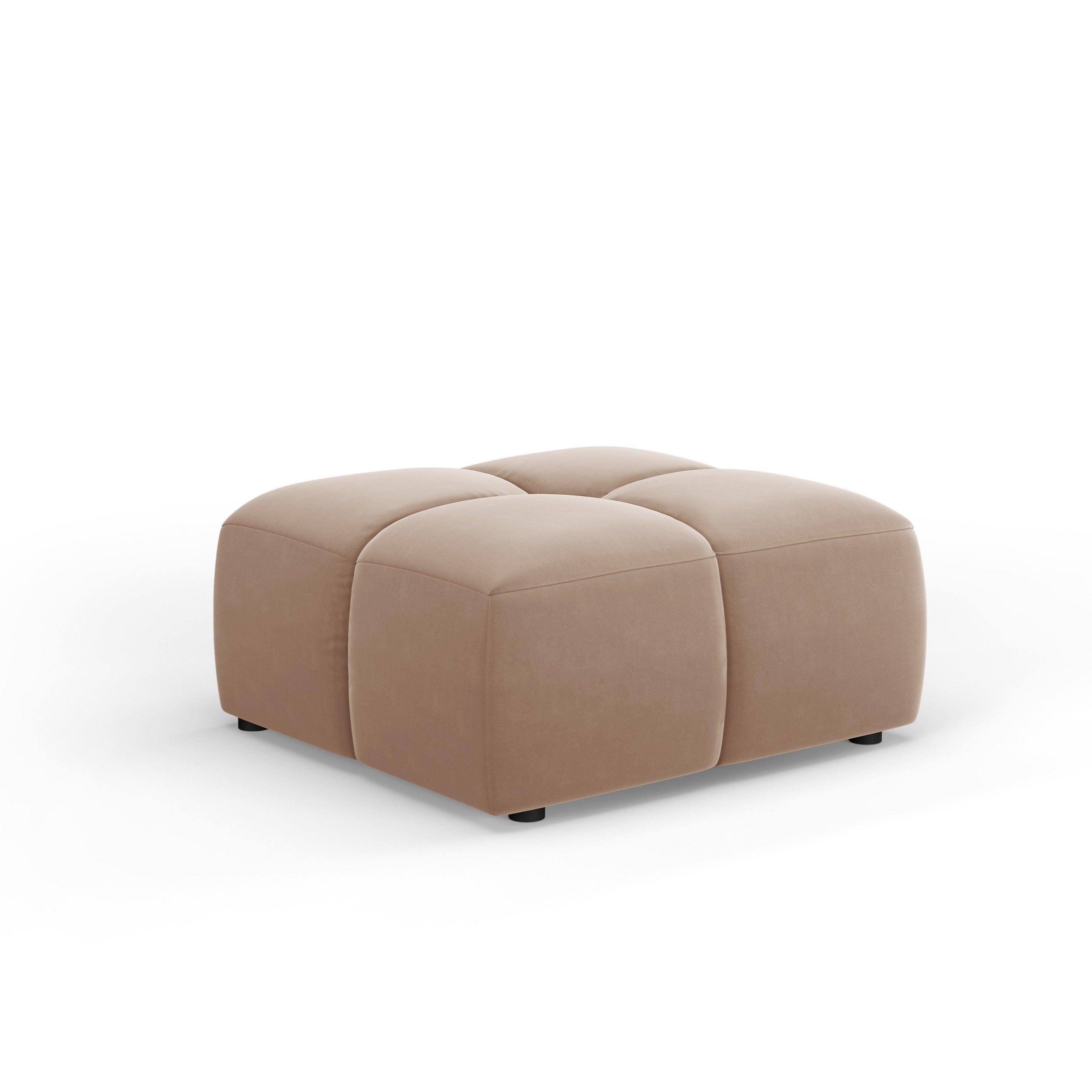 Podnóżek aksamitny FRANCESCA beżowy Milo Casa Eye on Design