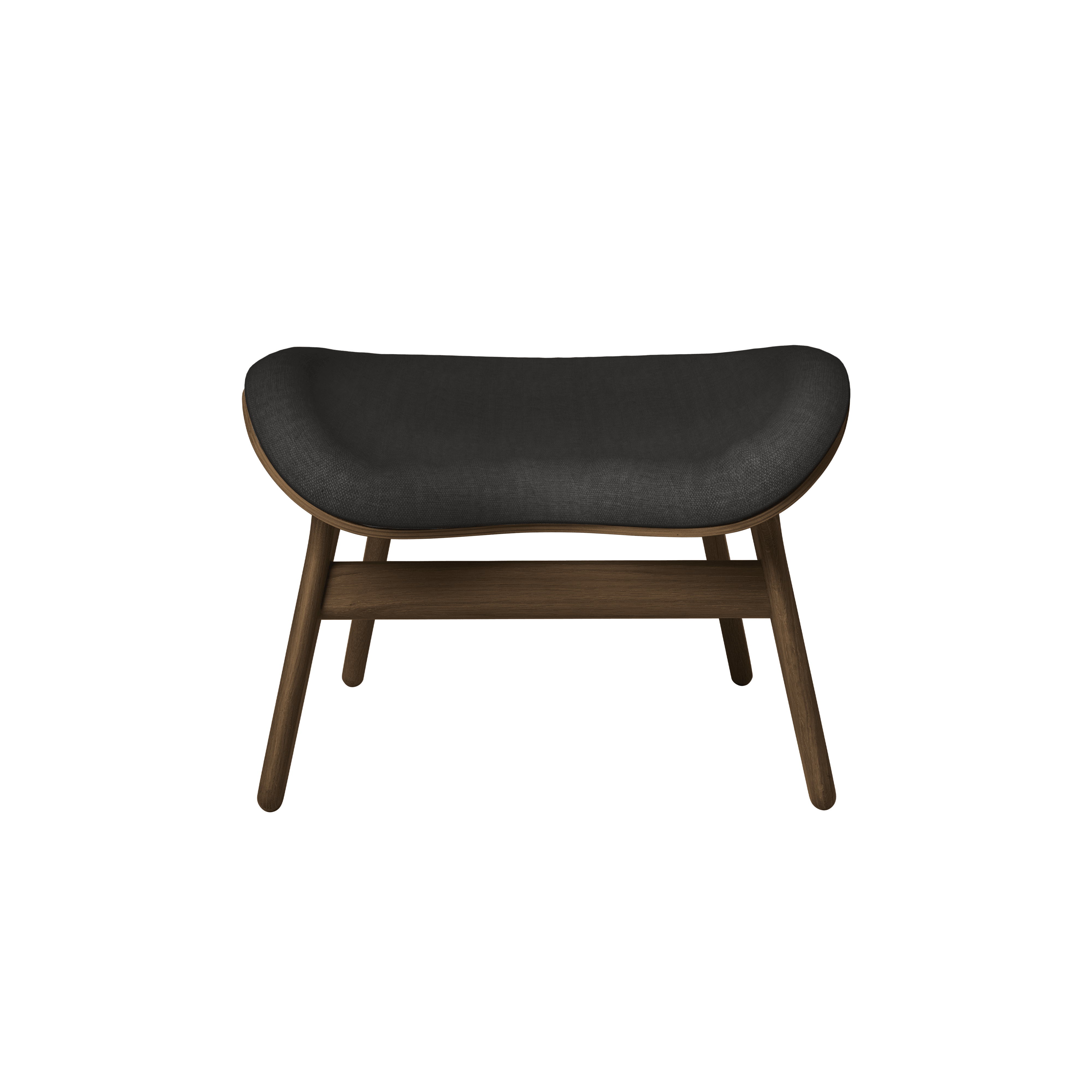 Podnóżek CONVERSATION PIECE antracytowy z ciemno dębową podstawą UMAGE Eye on Design