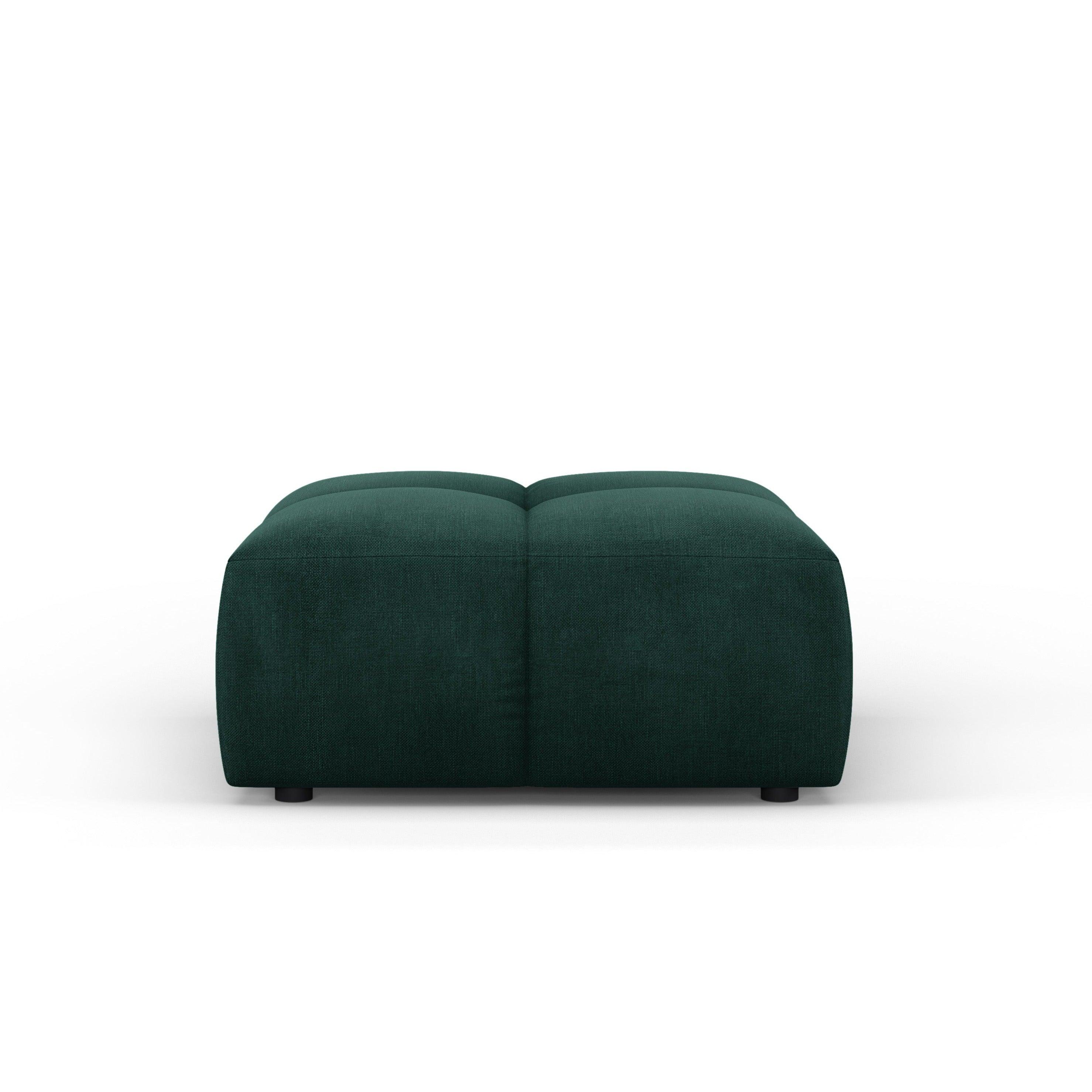 Podnóżek FRANCESCA butelkowa zieleń szenil Milo Casa Eye on Design