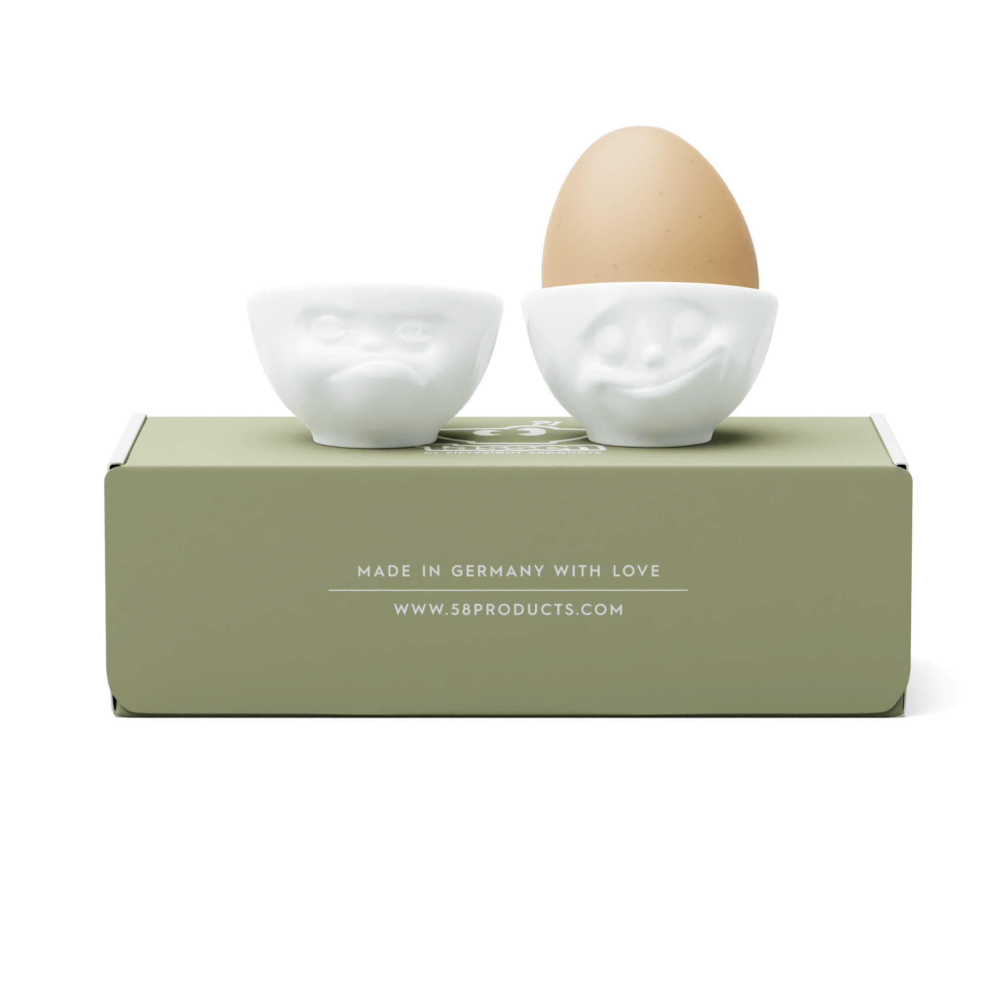 Podstawki do jajek HAPPY & HMPFF biały 58products Eye on Design