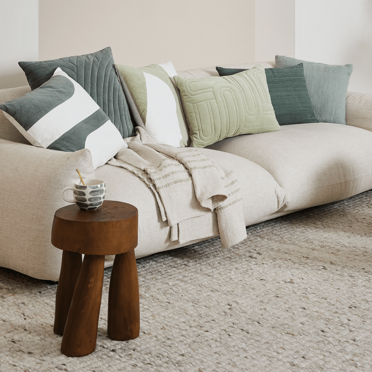 Poduszka BLOCKING butelkowa zieleń Urban Nature Culture Eye on Design