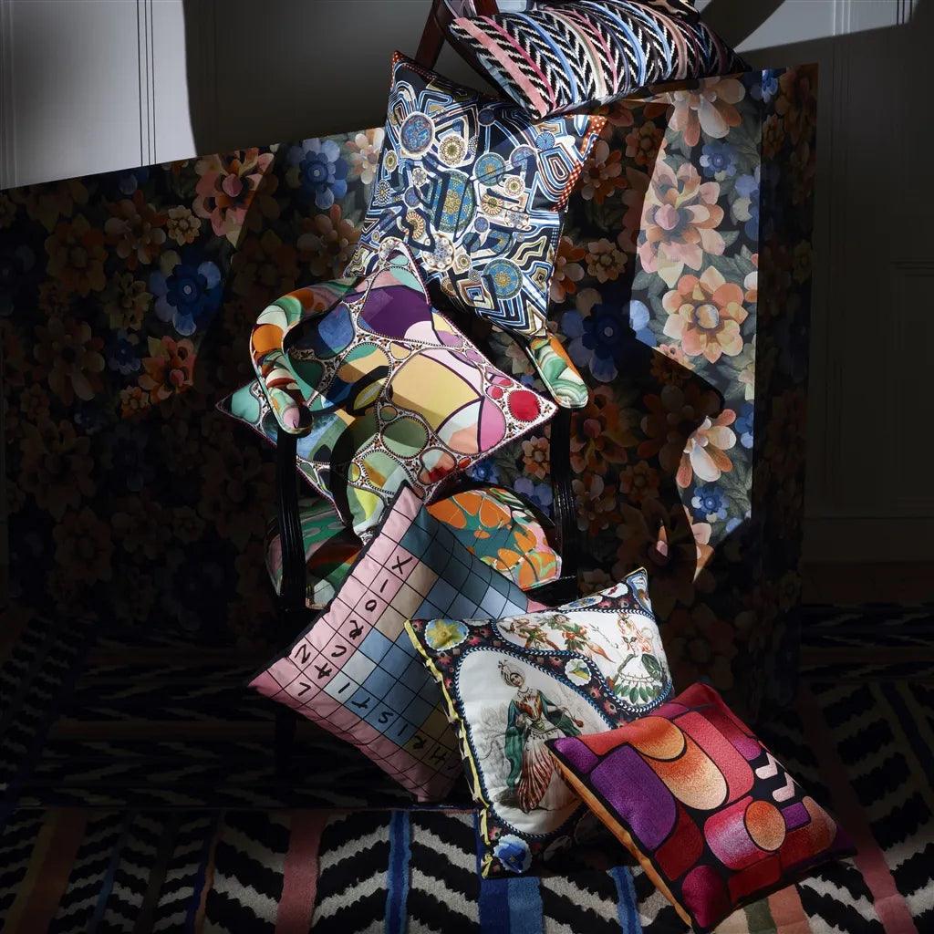 Poduszka dwustronna LE JARDIN FEERIQUE bawełniana satyna Christian Lacroix Eye on Design