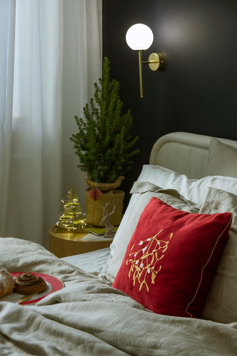 Nástěnná lampa ASTRA DECO zlatá s bílým stínidlem