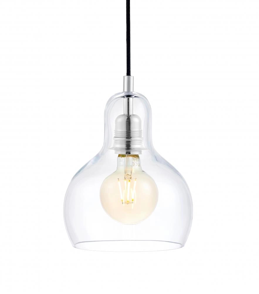 Závěsné svítidlo LONGIS I průhledné s chromovaným rámem