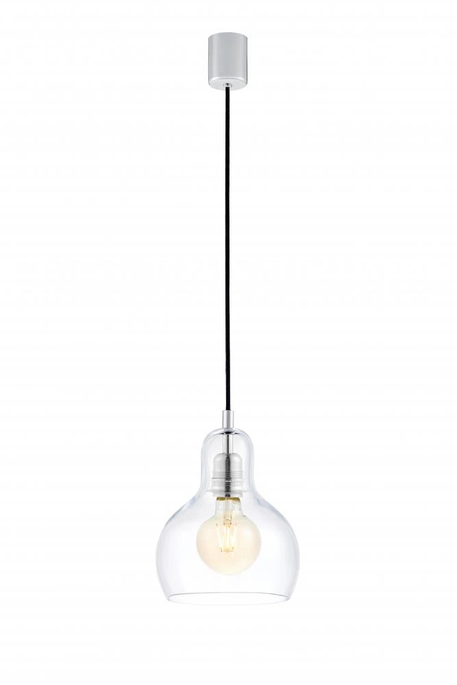 Závěsné svítidlo LONGIS I průhledné s chromovaným rámem