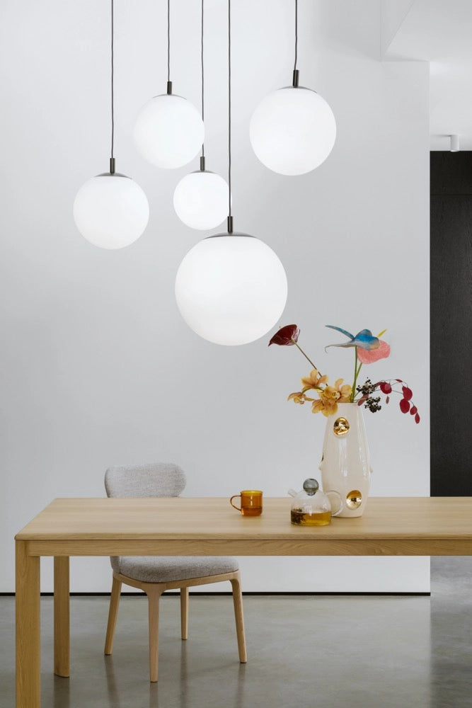 Stropní lampa ALUR 2 průhledné sklo s černým povrchem