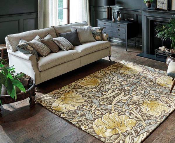 PimperNel Aubergine beige-green rug