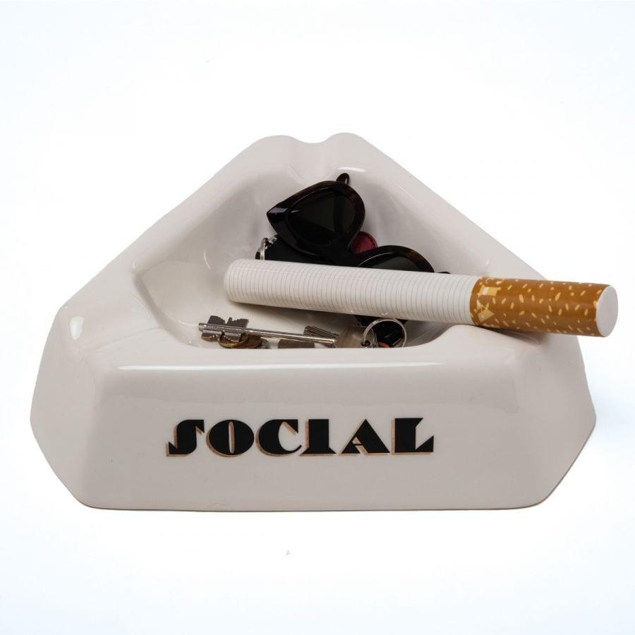 Popielniczka SOCIAL SMOKER biały Seletti Eye on Design