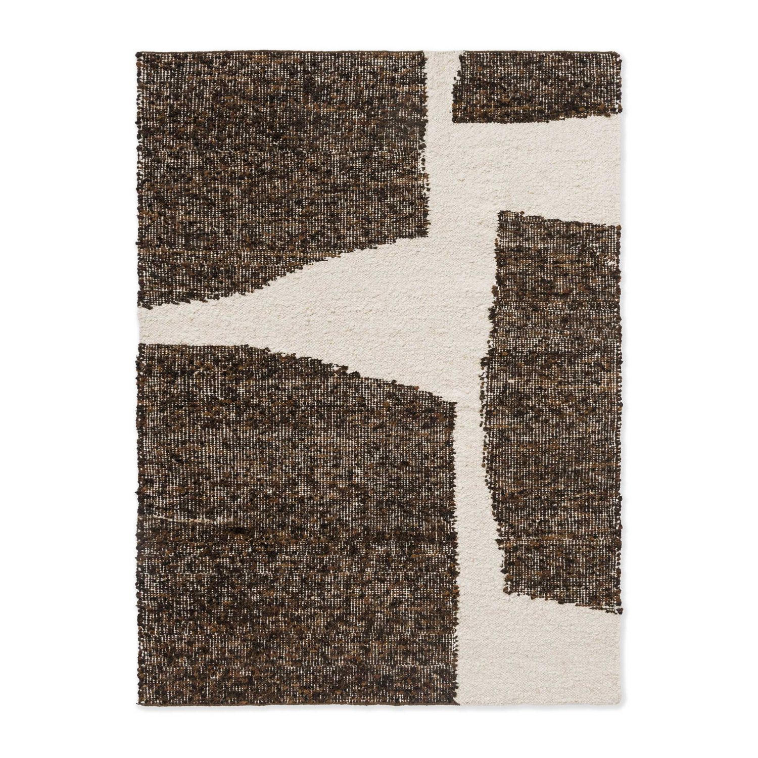 Koberec CRAFT FUNDAMENT krémový s hnědým