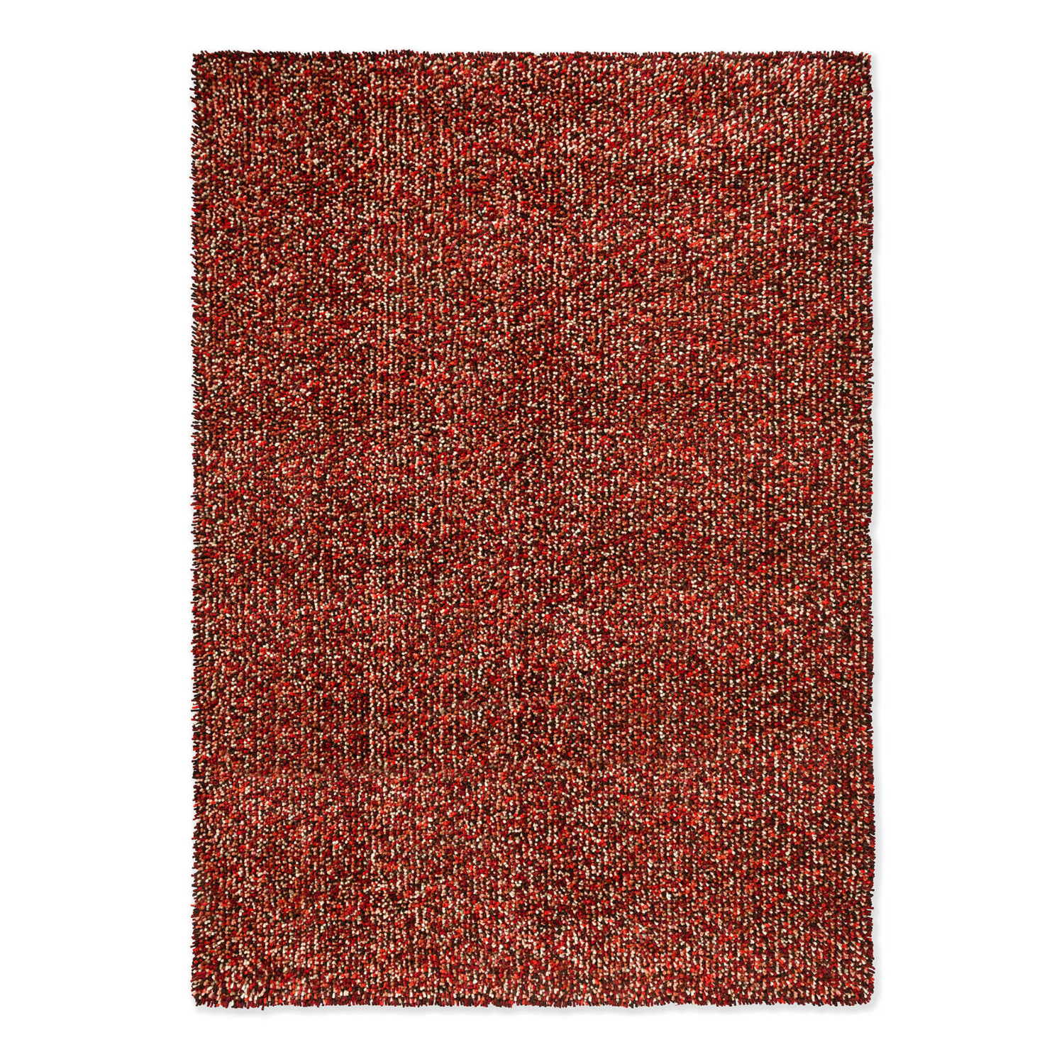 Koberec POP ART červený s dlouhým vlasem