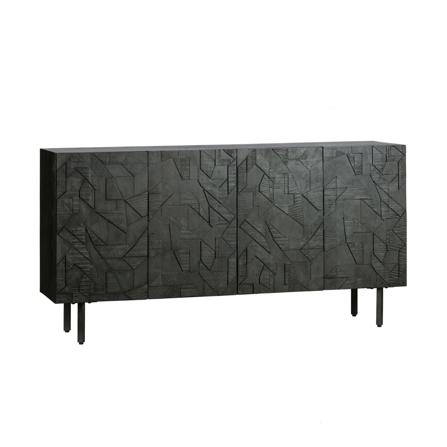 Count chest of drawers black mango wood