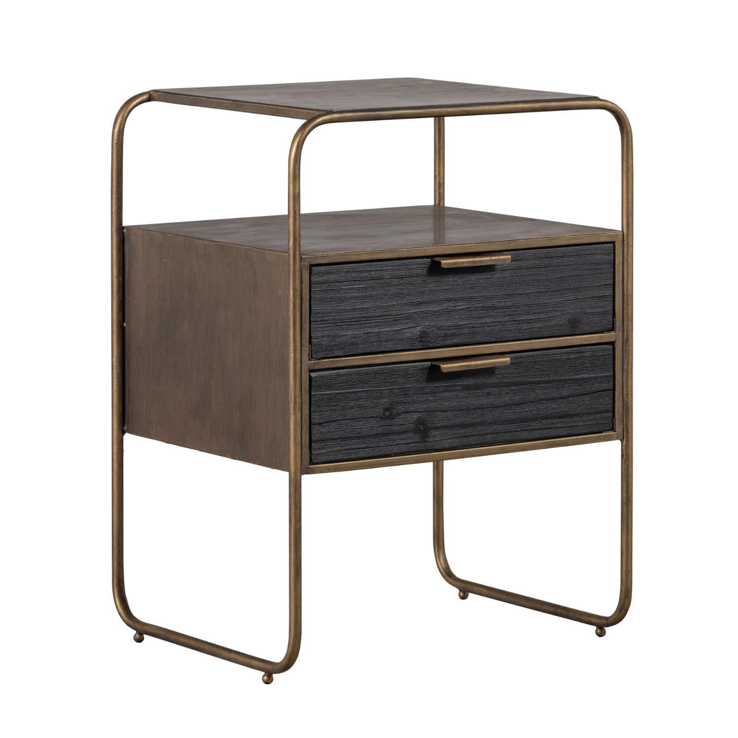 Noční stolek POLITE antická mosaz