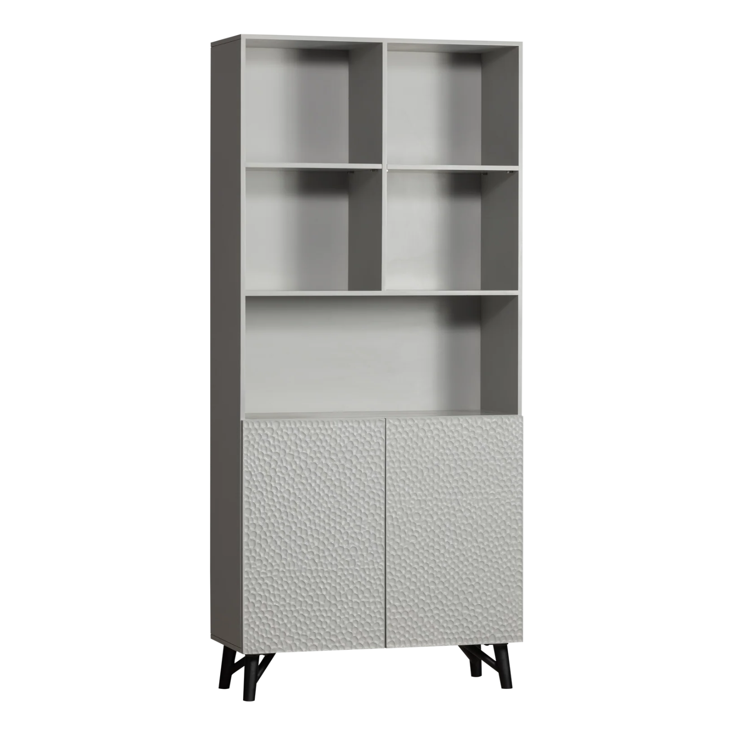 Regál CARVED šedé mango dřevo