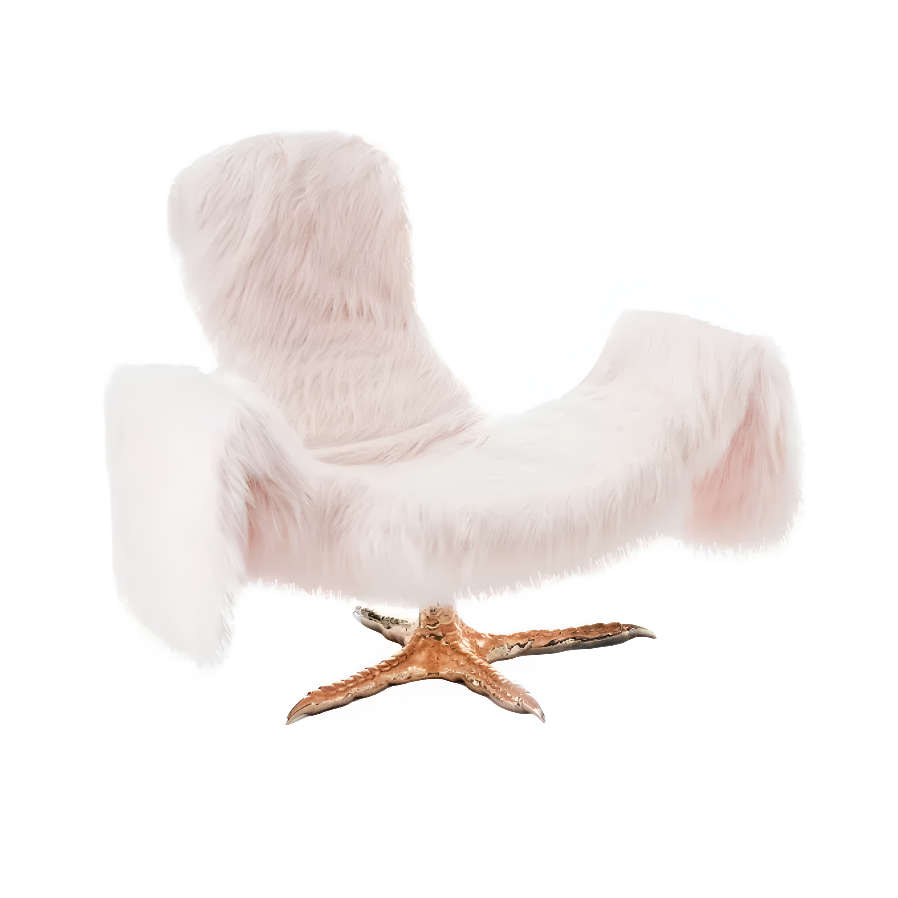 Cocks armchair light pink fur
